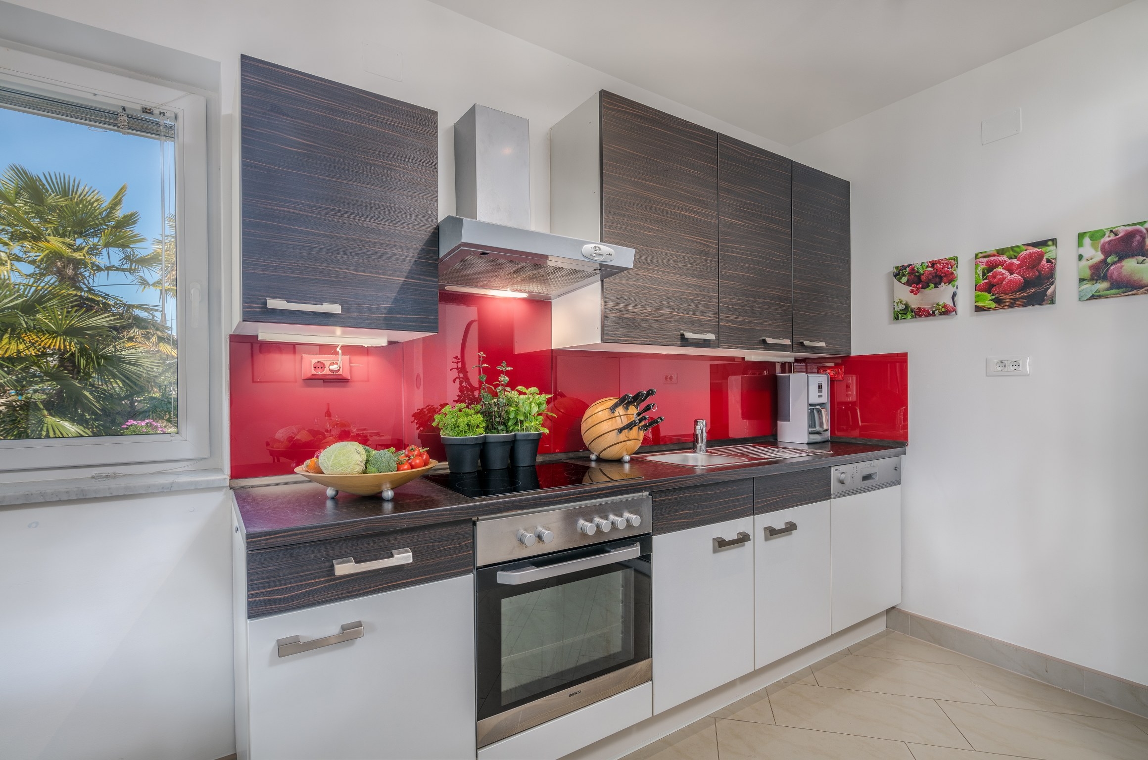 Two bedroom apartment with terrace and sea view Malinska, Krk  A-b