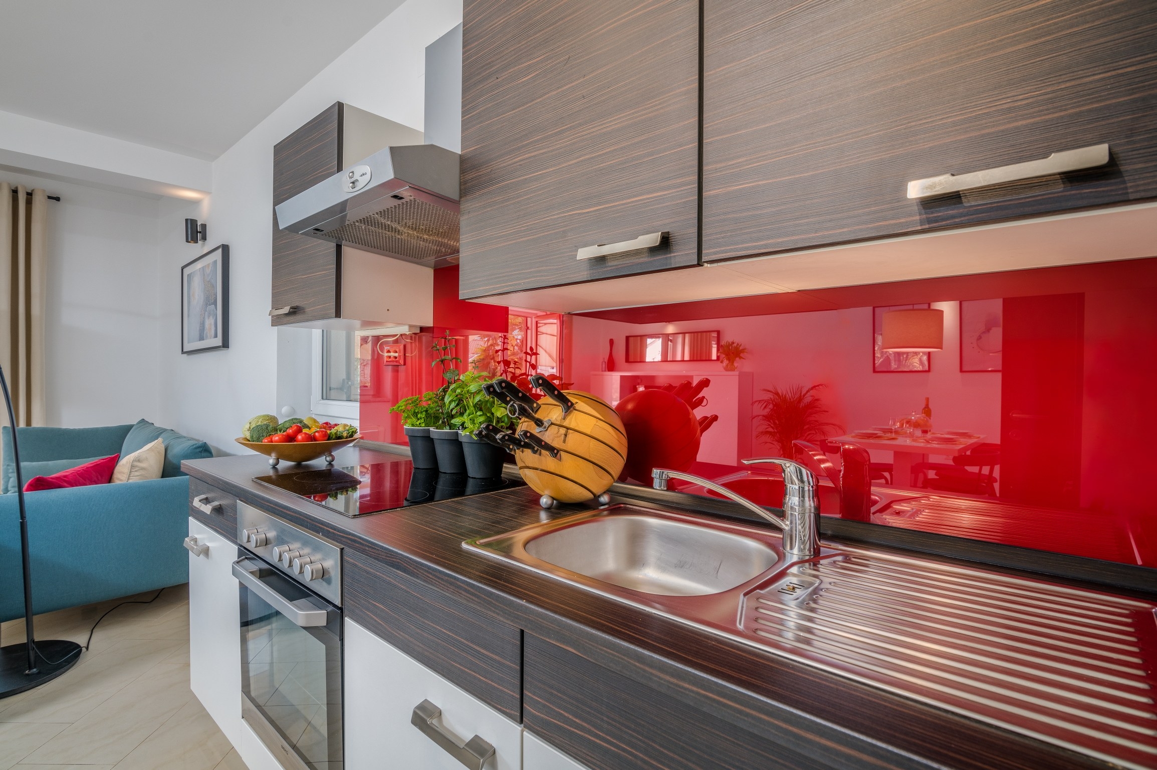 Two bedroom apartment with terrace and sea view Malinska, Krk  A-b