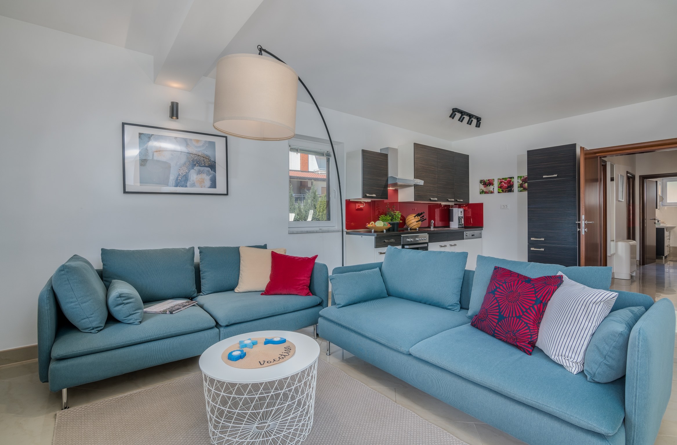 Two bedroom apartment with terrace and sea view Malinska, Krk (A-19227-b)