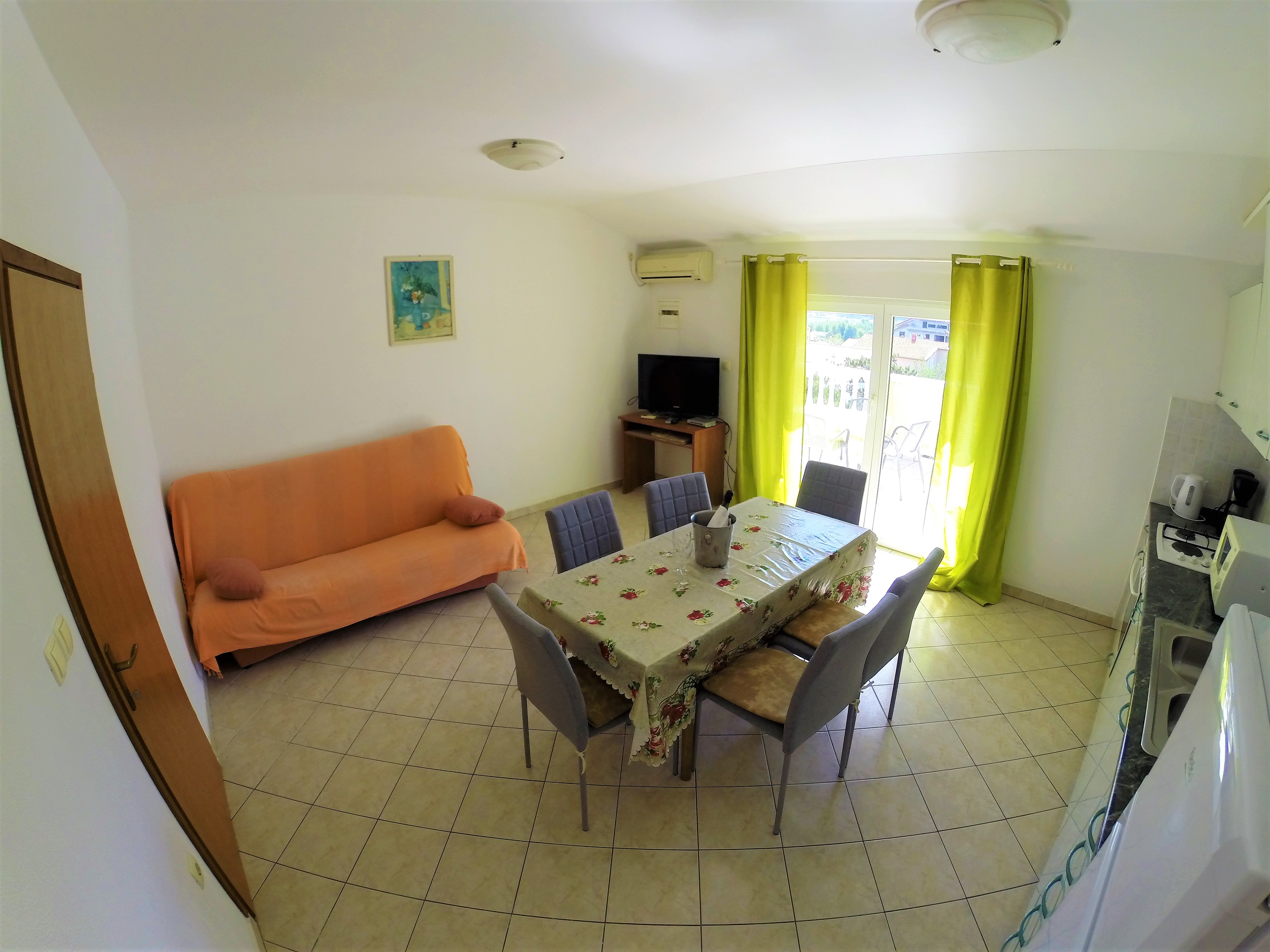 Two bedroom apartment with terrace and sea view Lopar, Rab (A-19238-a)