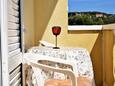 Lopar, Balcon dans l’hébergement en type room, avec la vue sur la mer et WiFi.