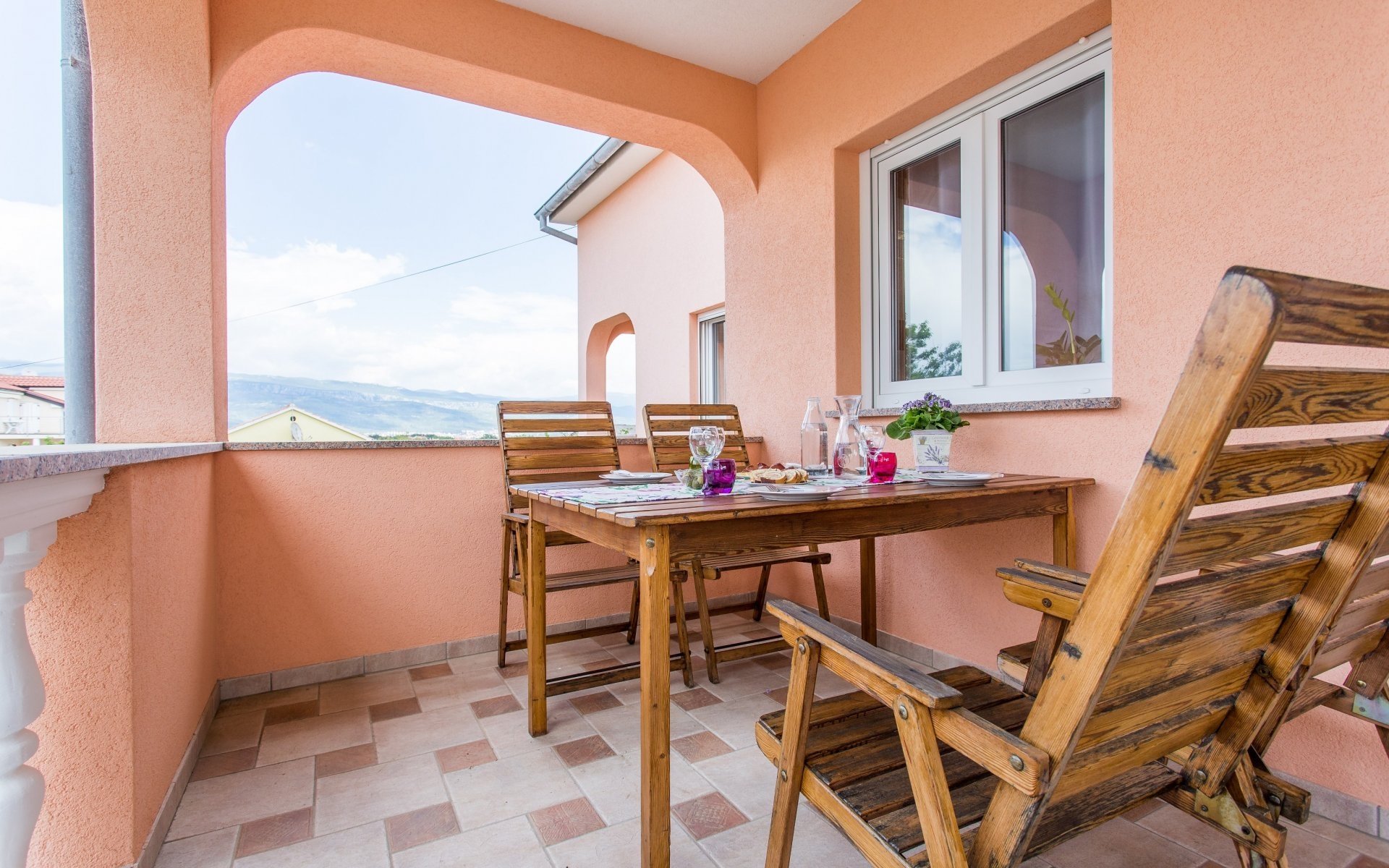 Two bedroom apartment with terrace and sea view Šilo, Krk  A-a