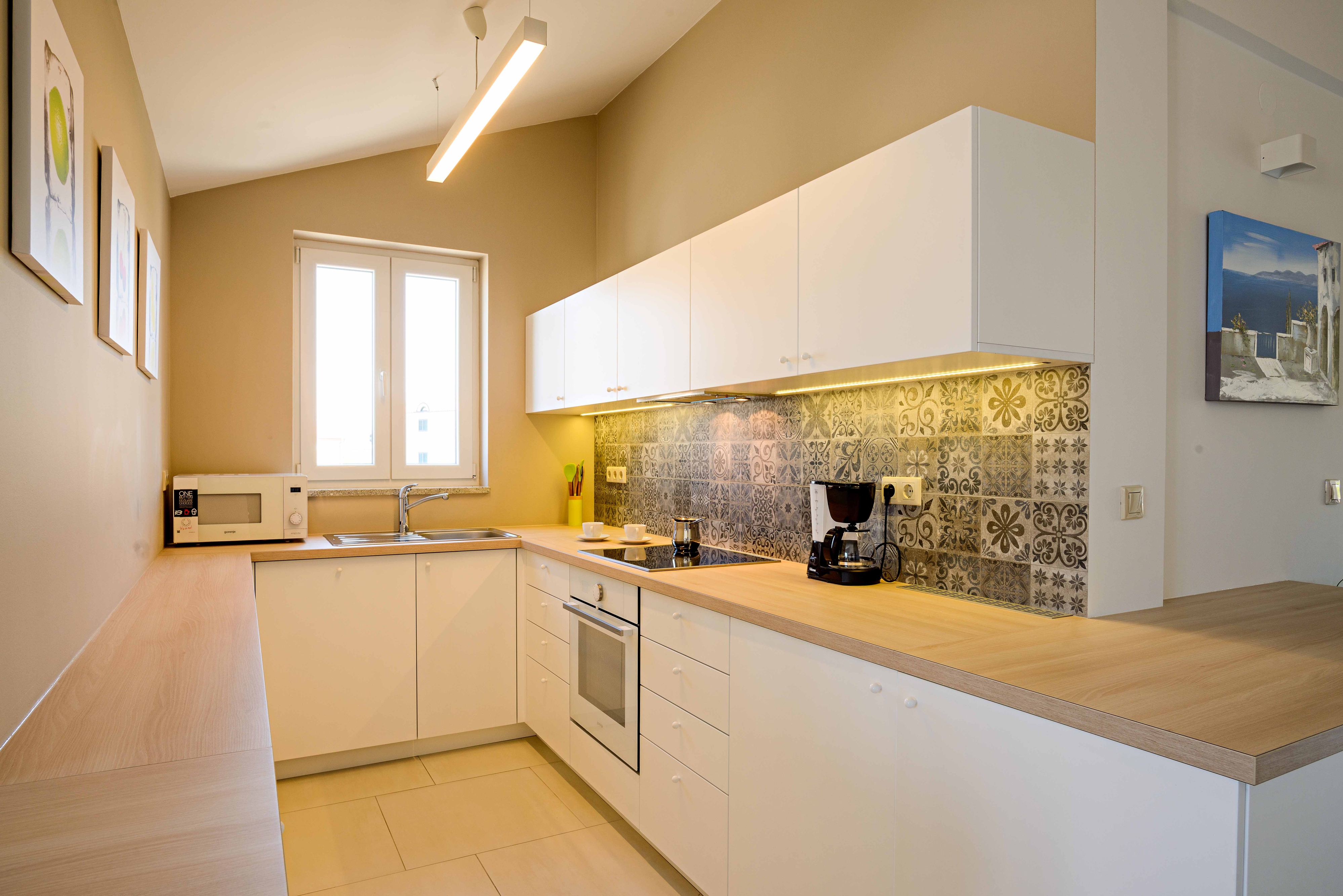 Three bedroom apartment with terrace and sea view Vantačići, Krk  A-a