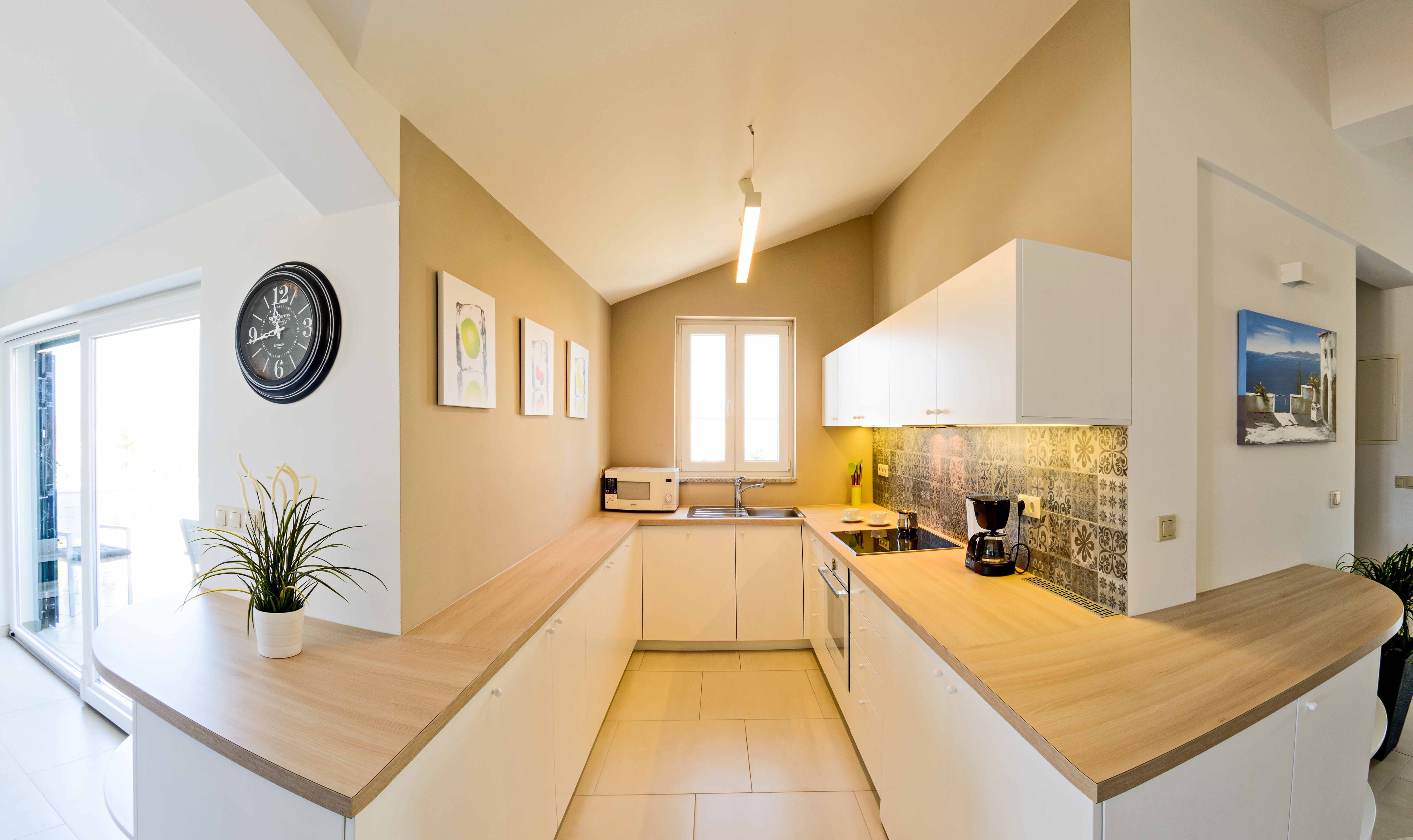 Three bedroom apartment with terrace and sea view Vantačići, Krk  A-a