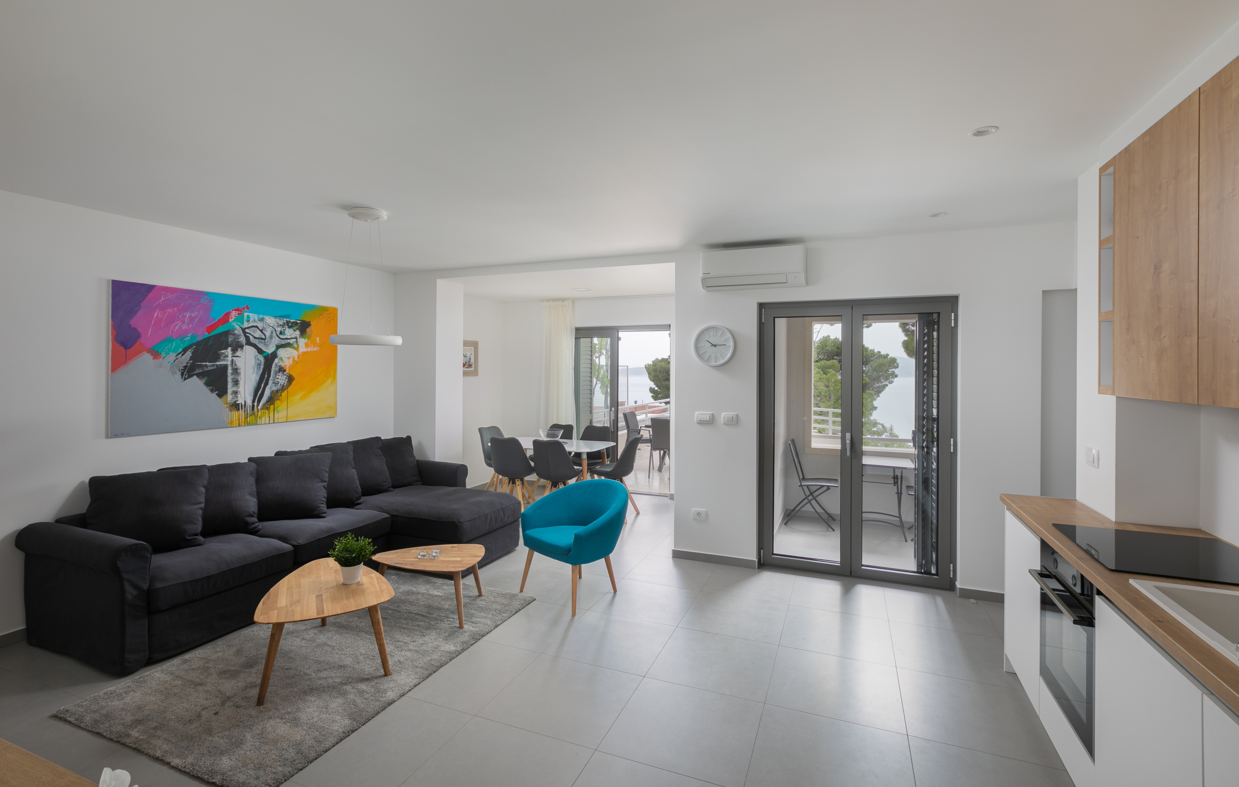 Two bedroom apartment with terrace and sea view Brela, Makarska (A-19345-a)