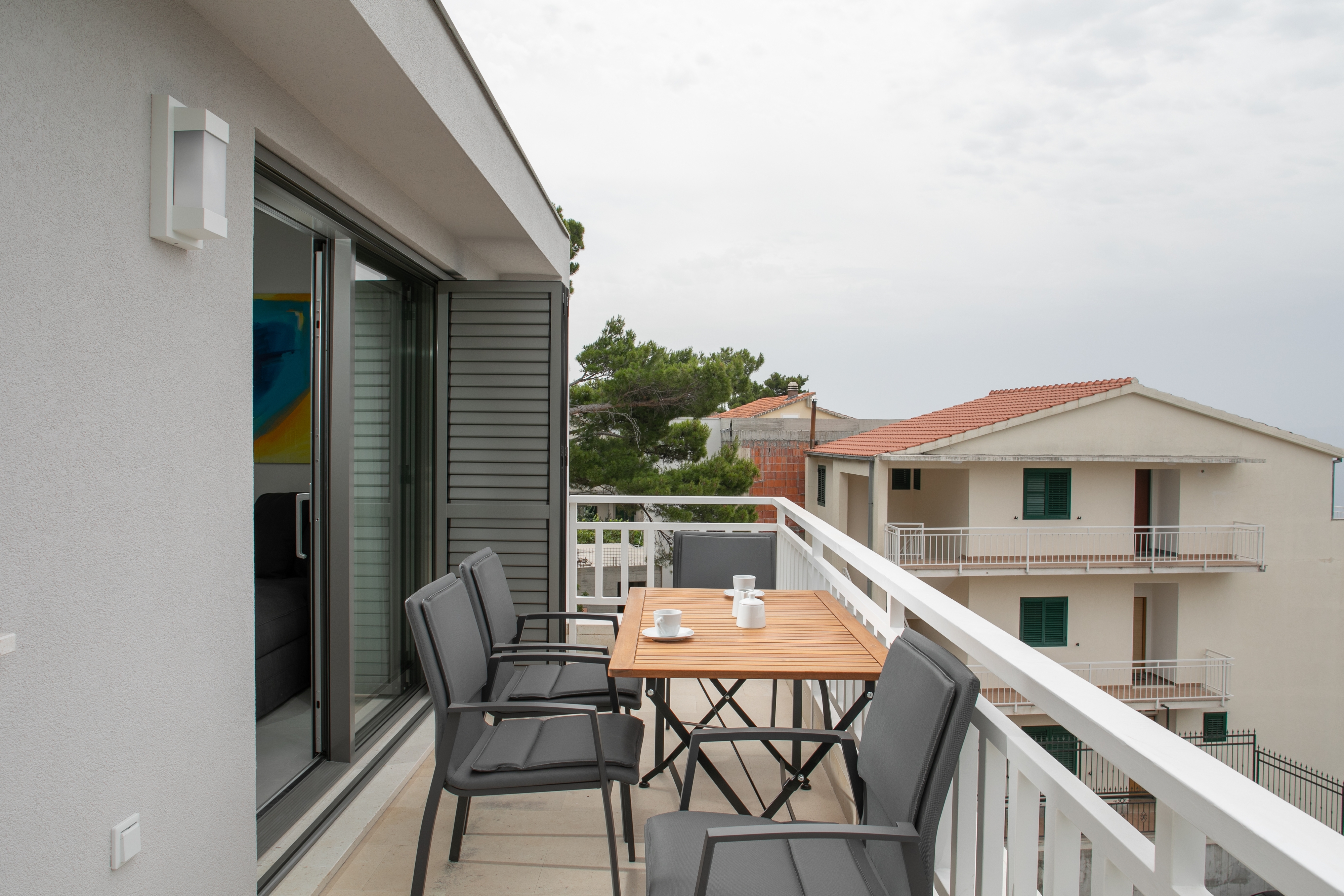 Two bedroom apartment with balcony and sea view Brela, Makarska  A-c