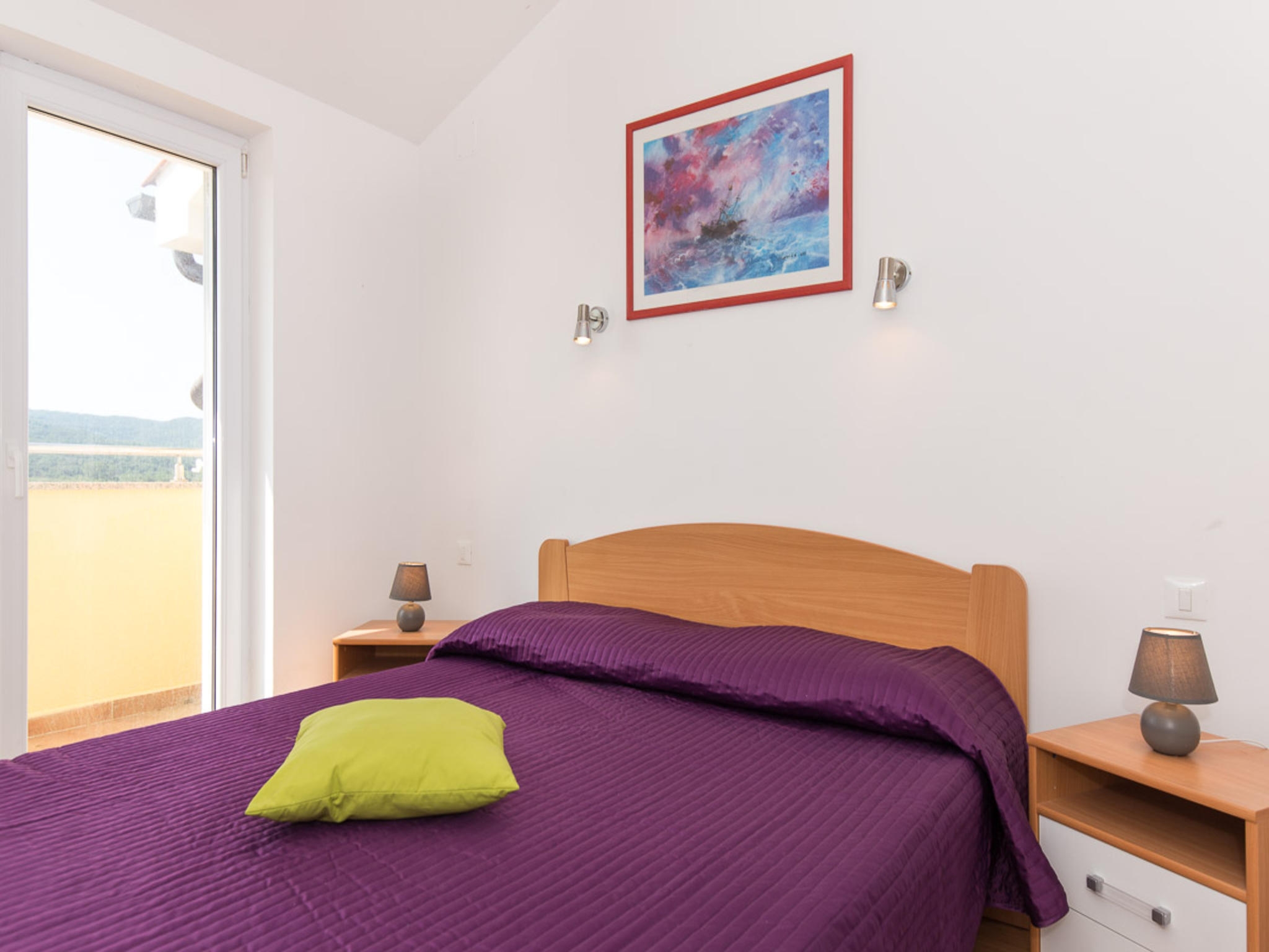 Two bedroom apartment with balcony and sea view Čižići, Krk  A-b