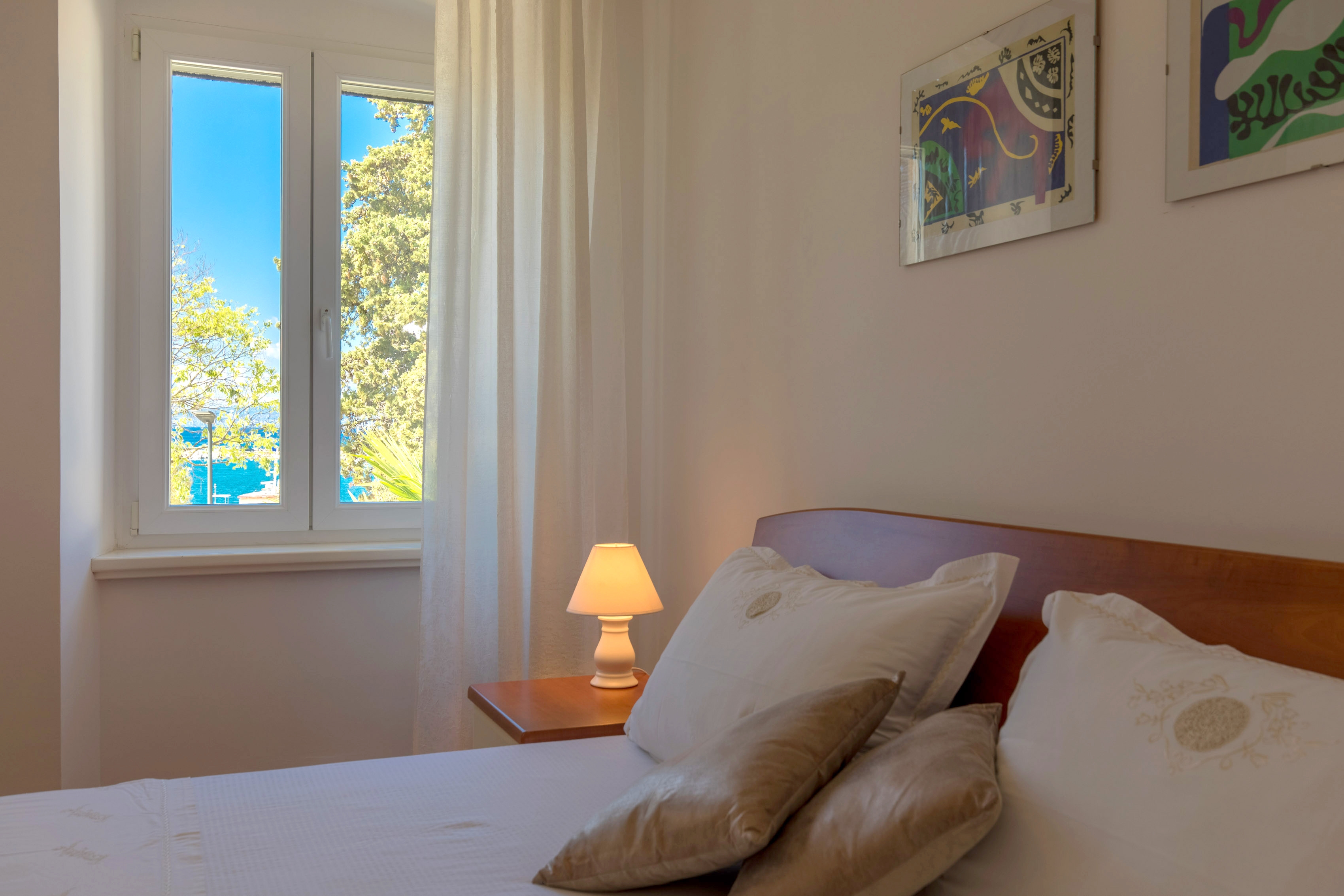 Two bedroom apartment with balcony and sea view Malinska, Krk  A-b