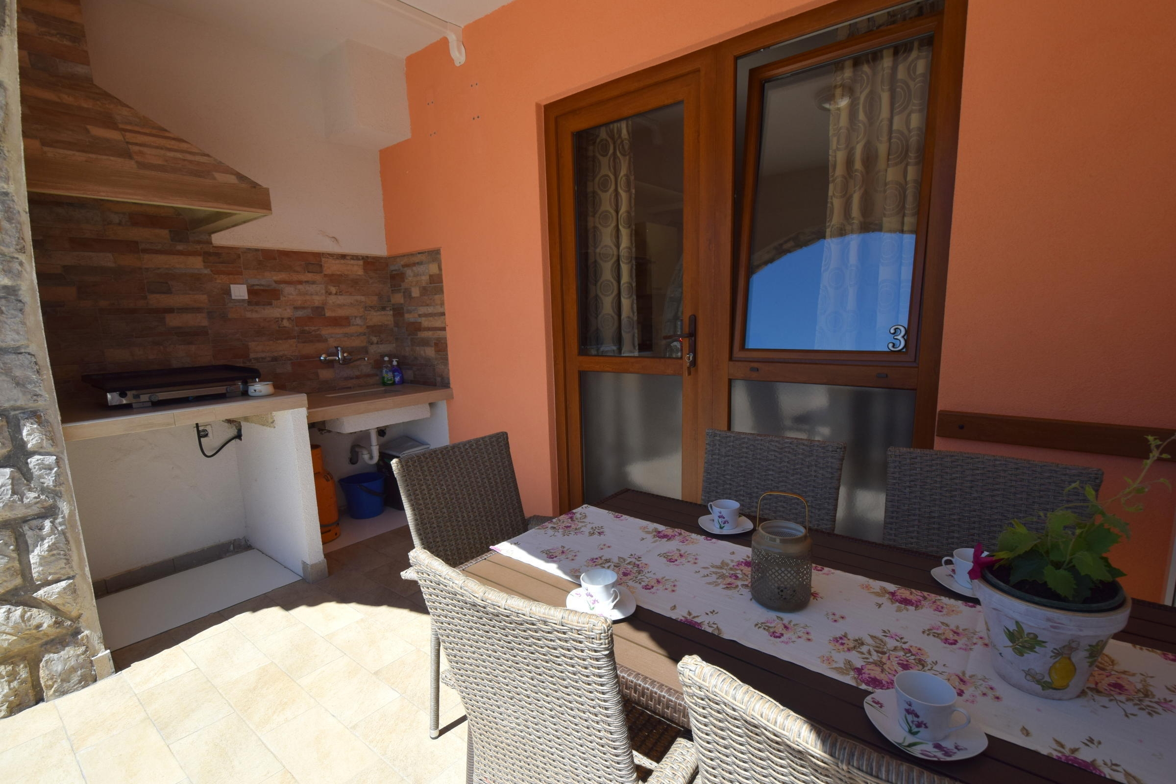Two bedroom apartment with terrace Čižići, Krk (A-19375-c)