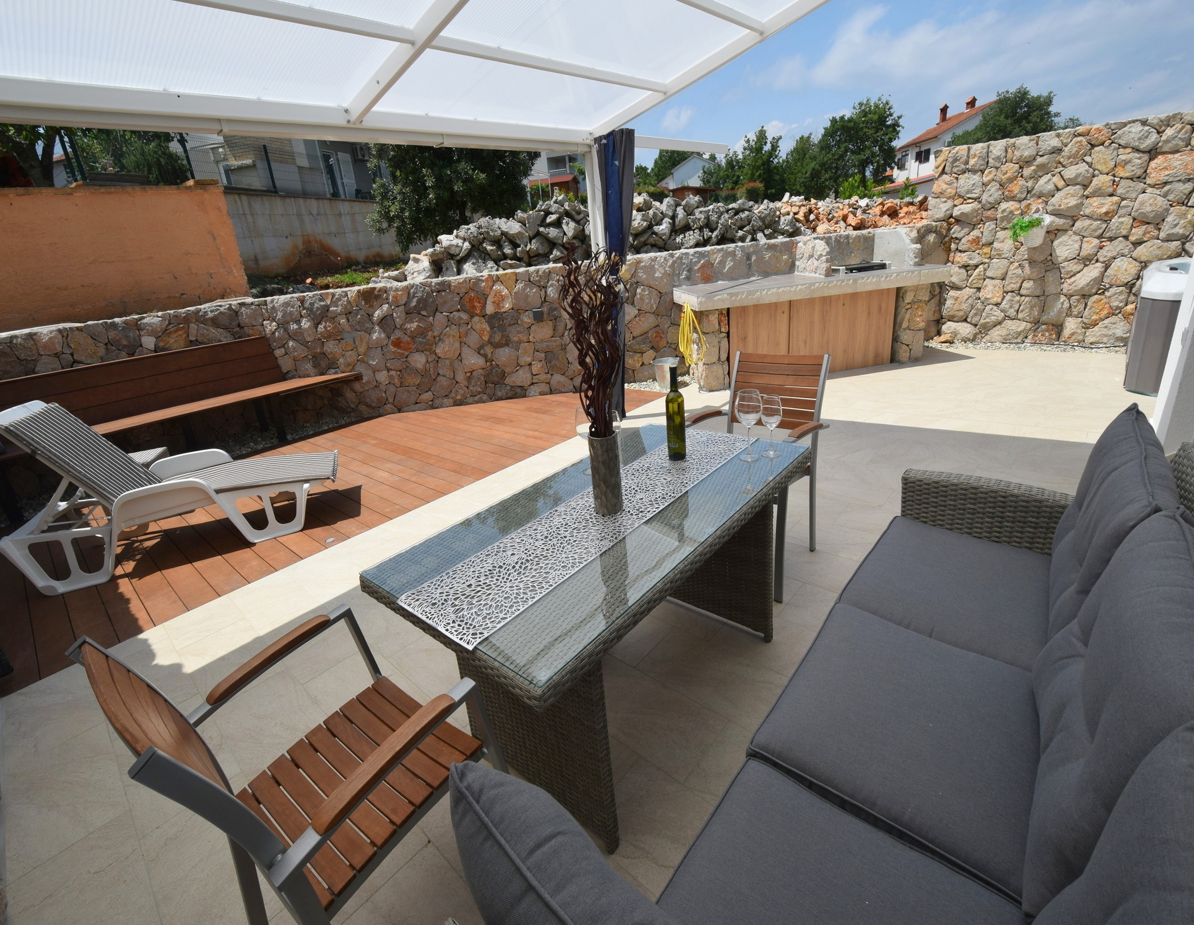 One bedroom apartment with terrace Vantačići, Krk  A-a