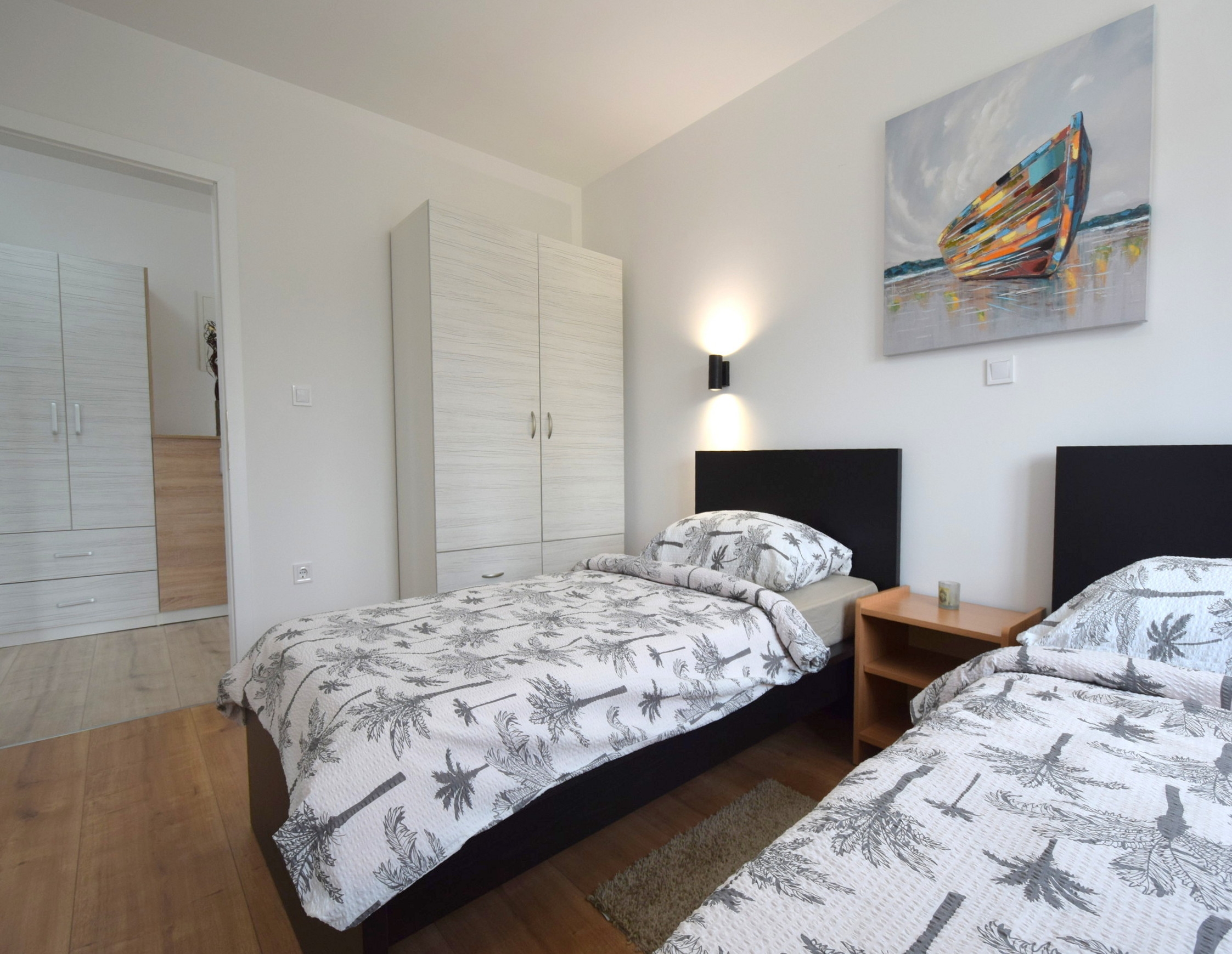 Two bedroom apartment with terrace and sea view Vantačići, Krk  A-b