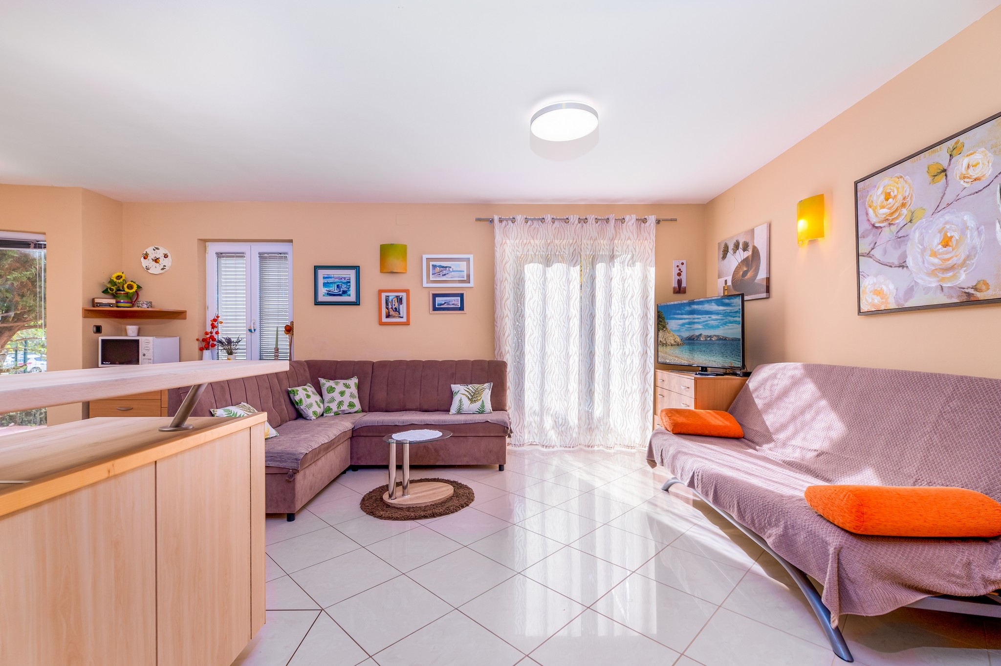 Two bedroom apartment with terrace Baška, Krk (A-19420-b)