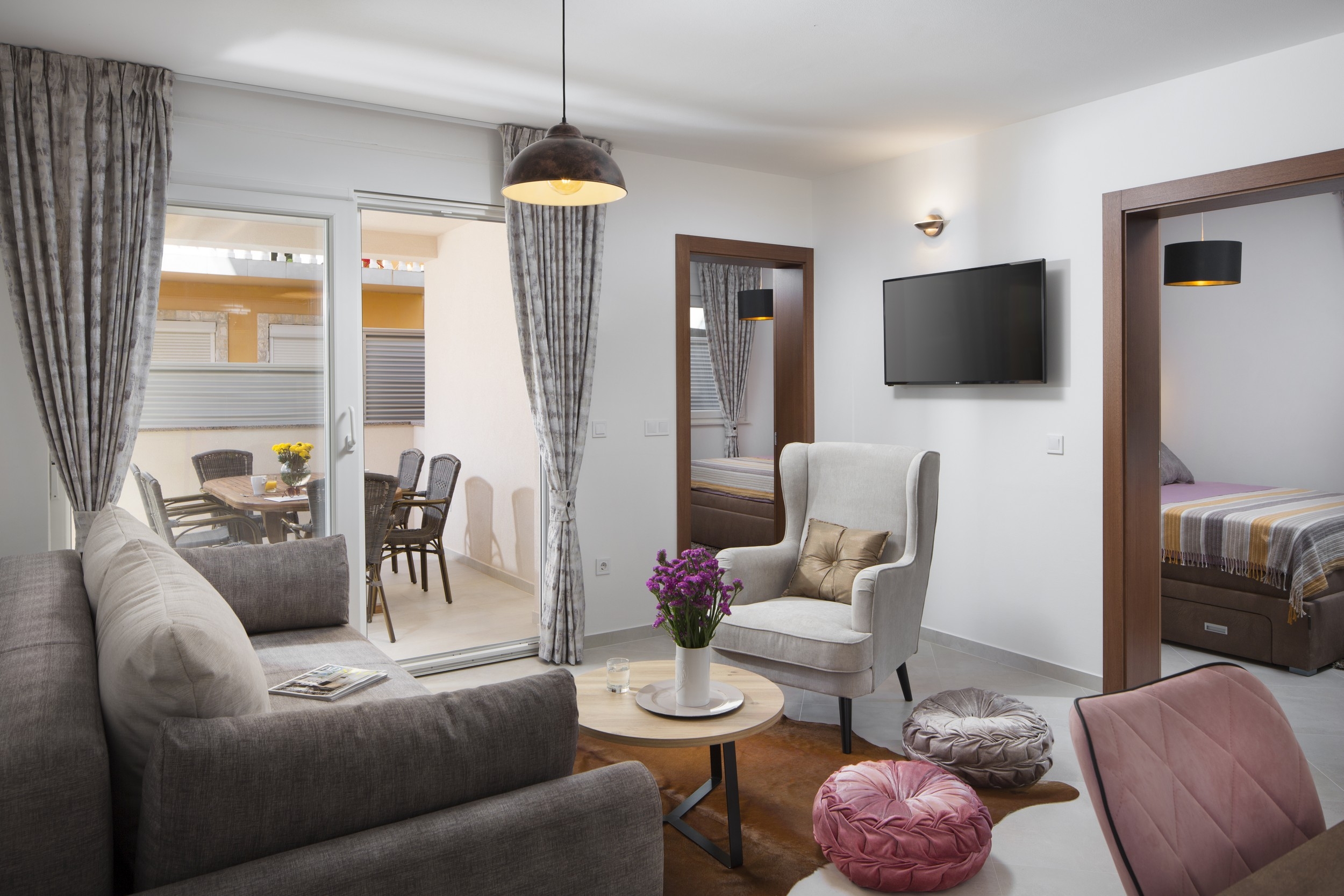 Two bedroom apartment with terrace and sea view Vir (A-19421-a)