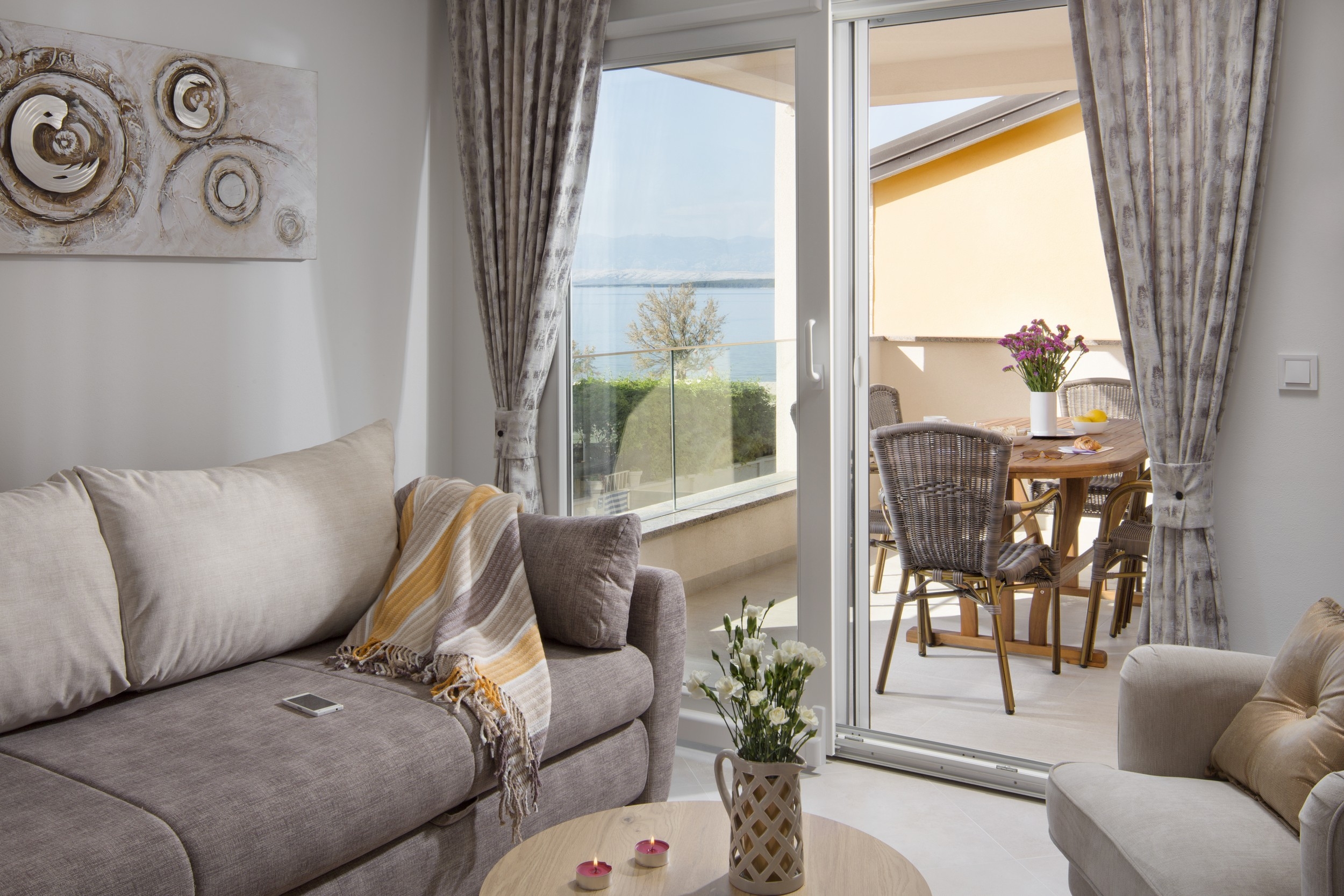 Two bedroom apartment with terrace and sea view Vir (A-19421-b)