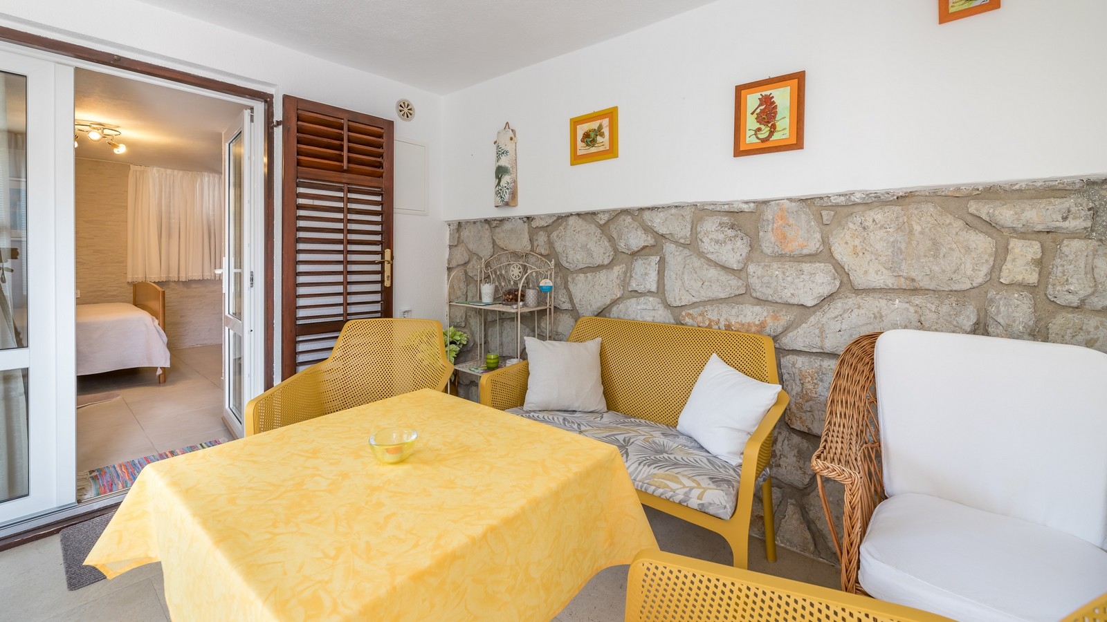 Studio flat with terrace Baška, Krk  AS-a