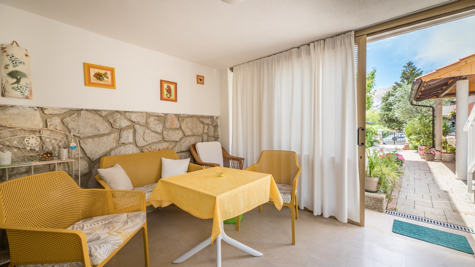 Studio flat with terrace Baška, Krk  AS-a
