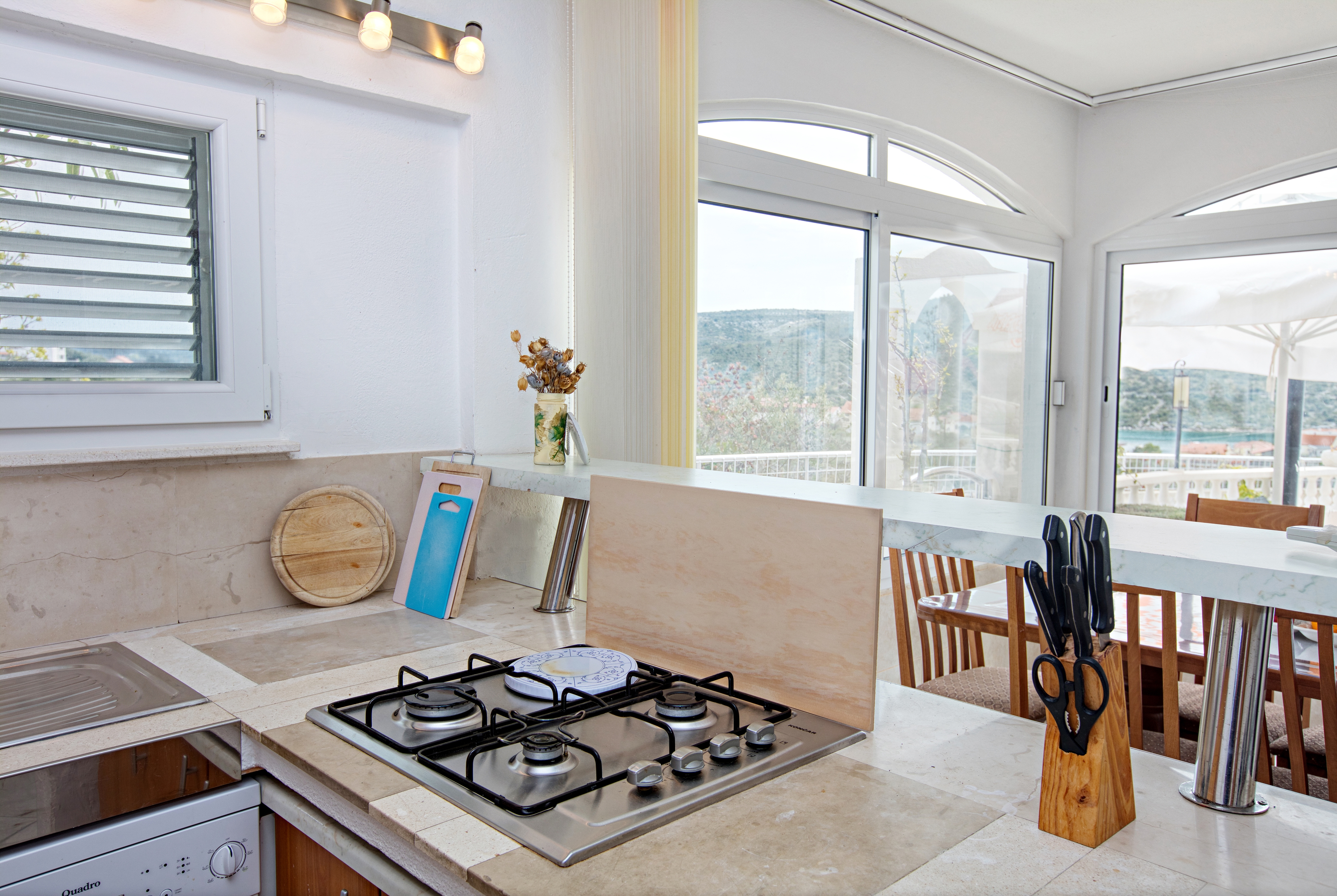 Two bedroom apartment with terrace and sea view Stupin Čeline, Rogoznica  A-b