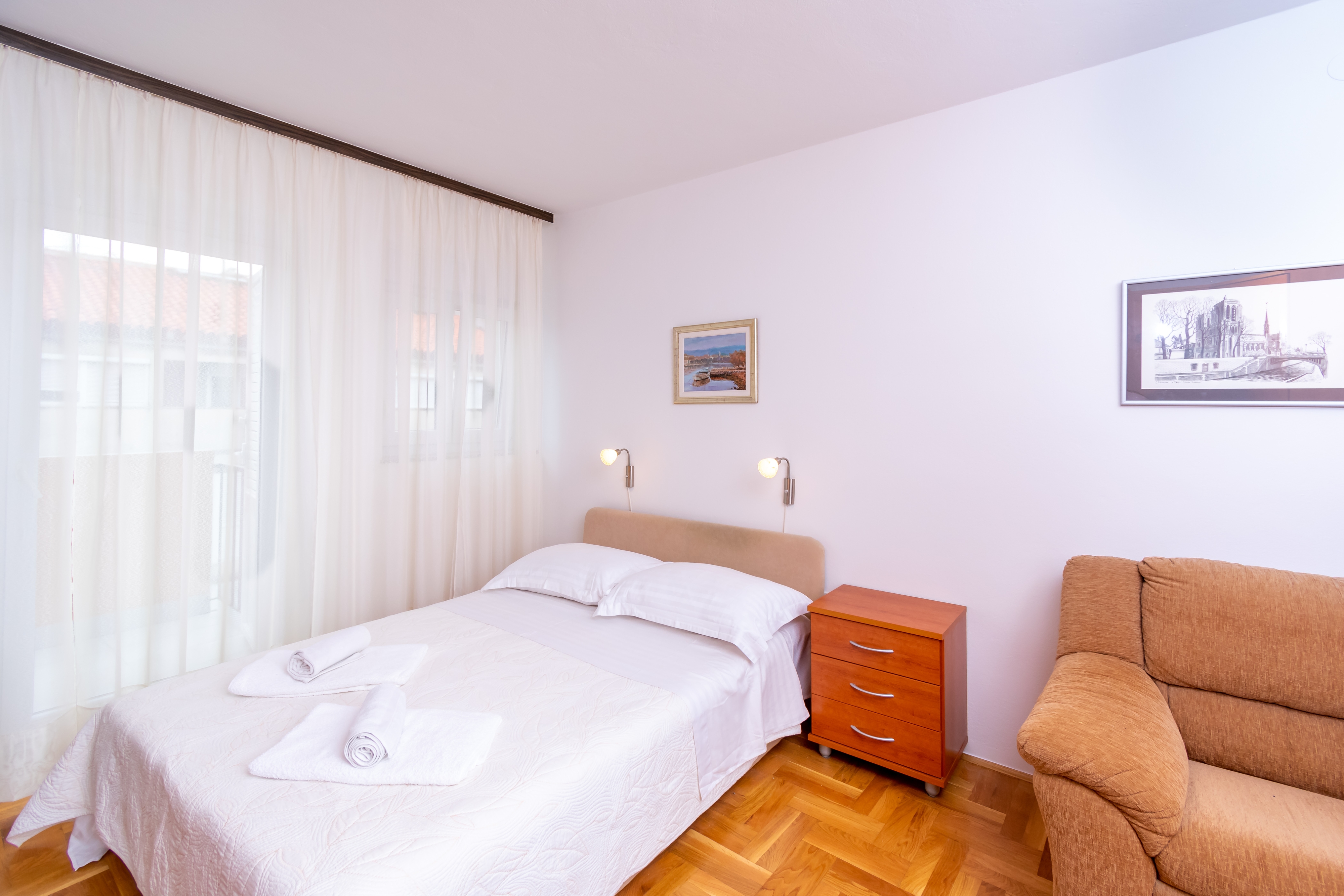Two bedroom apartment with balcony and sea view Zadar  A-a