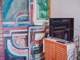 Lumbarda, Living room in the apartment, (pet friendly) and WiFi.