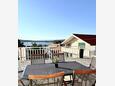 Lovište, Terrace in the apartment, with a sea view and WiFi.