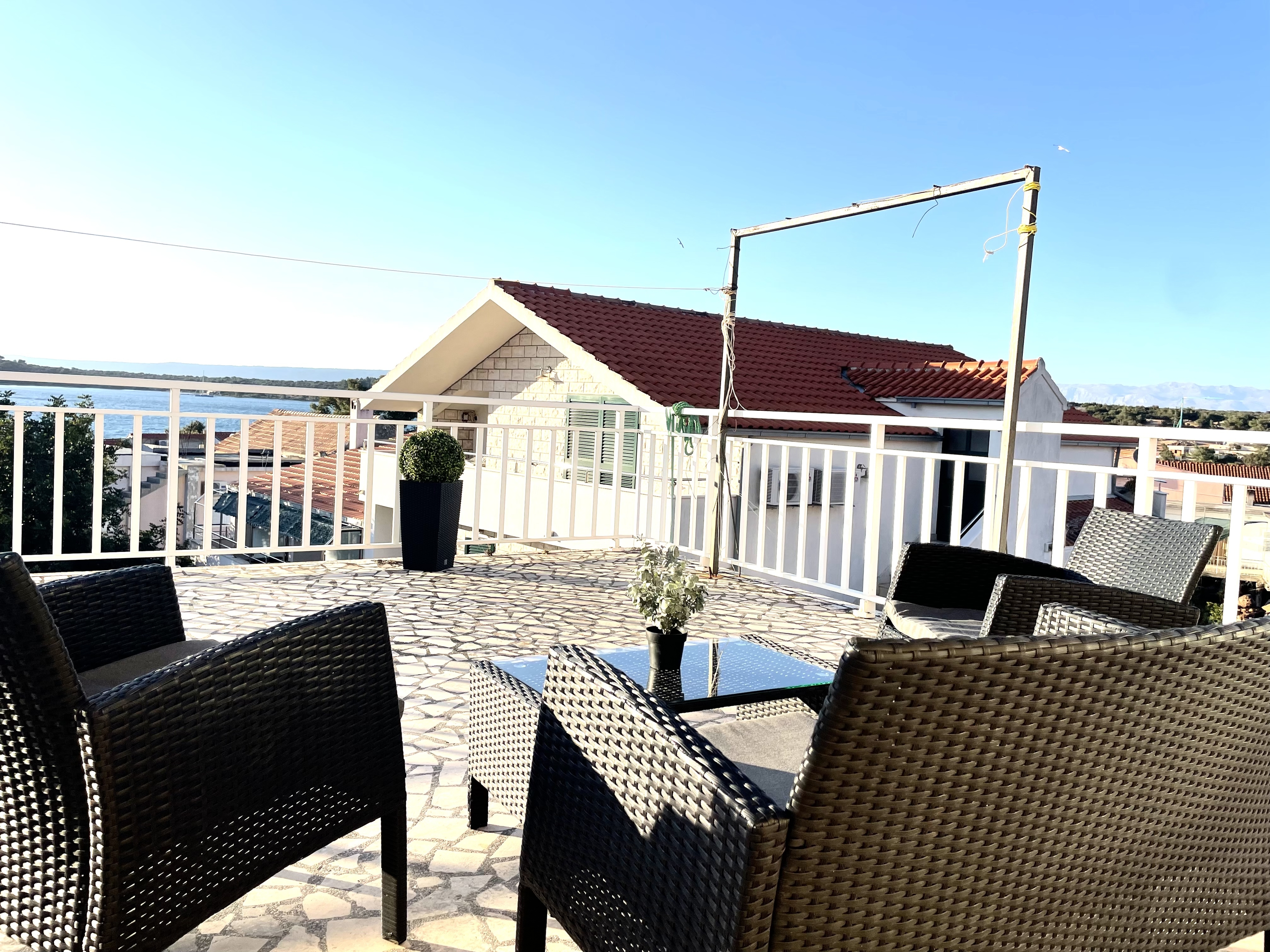 Two bedroom apartment with terrace and sea view Lovište (Pelješac) (A-19514-a)