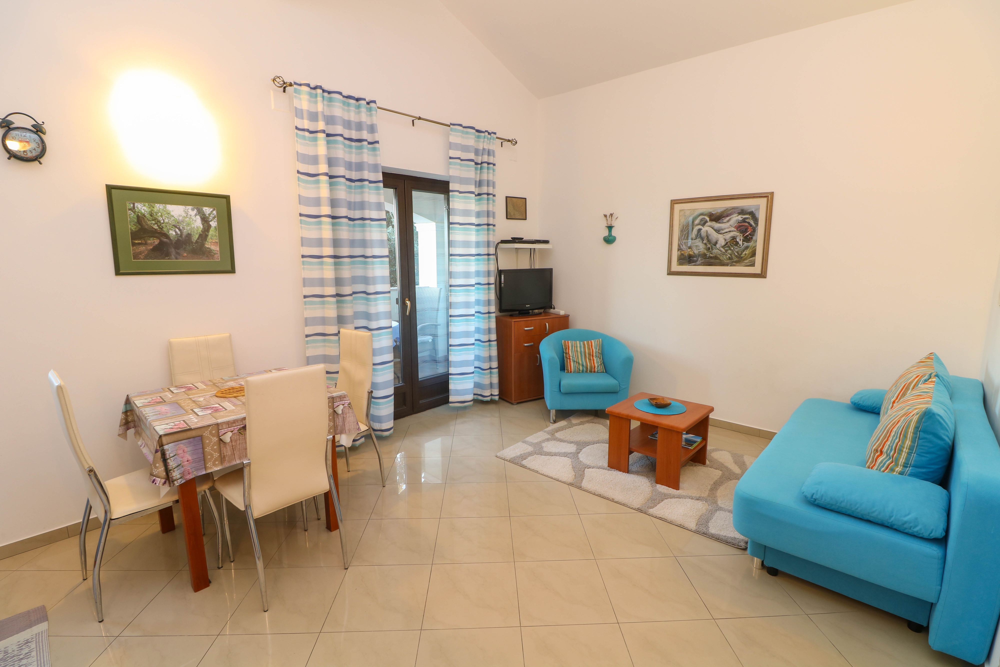 One bedroom apartment with terrace and sea view Baška, Krk  A-a