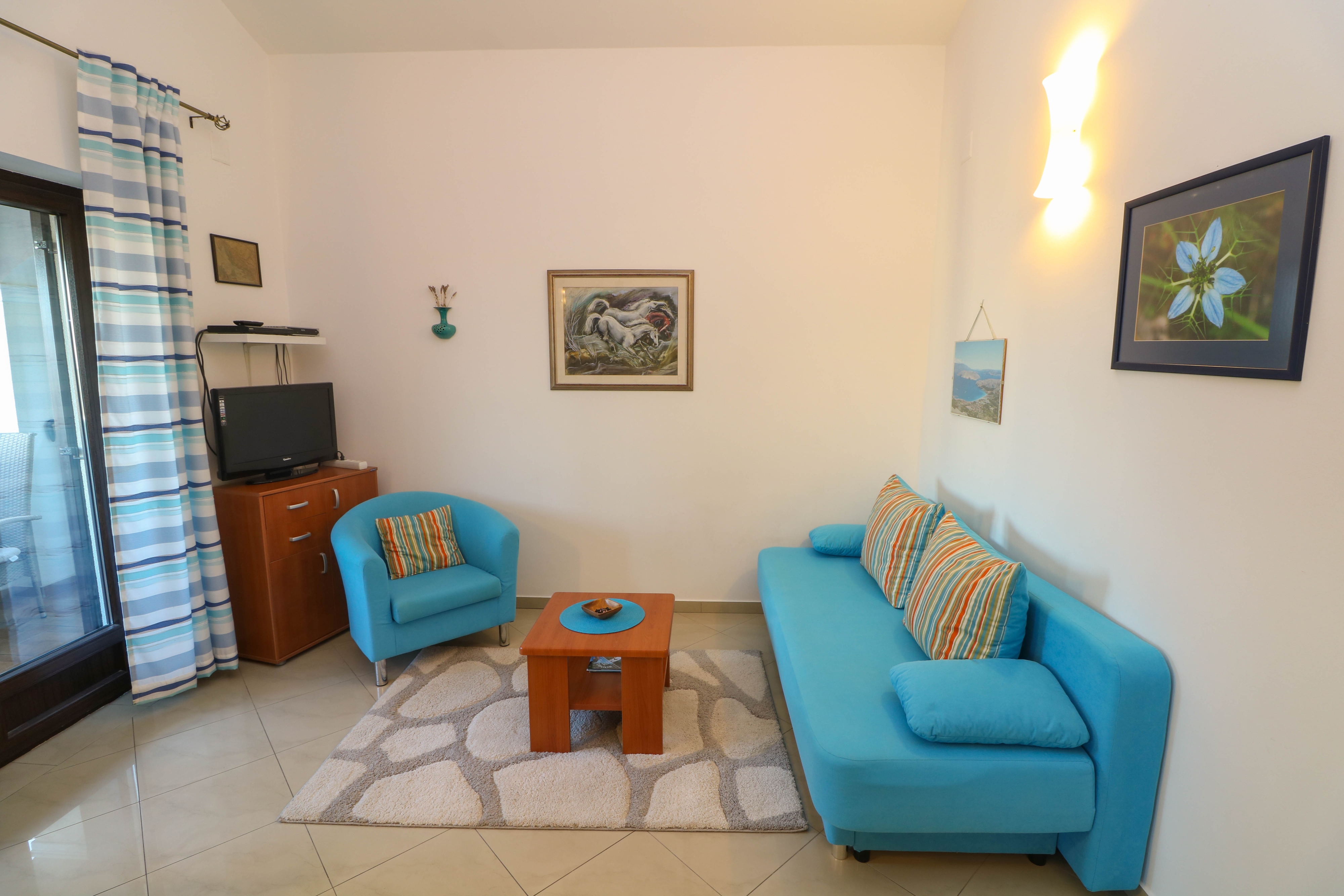 One bedroom apartment with terrace and sea view Baška, Krk  A-a
