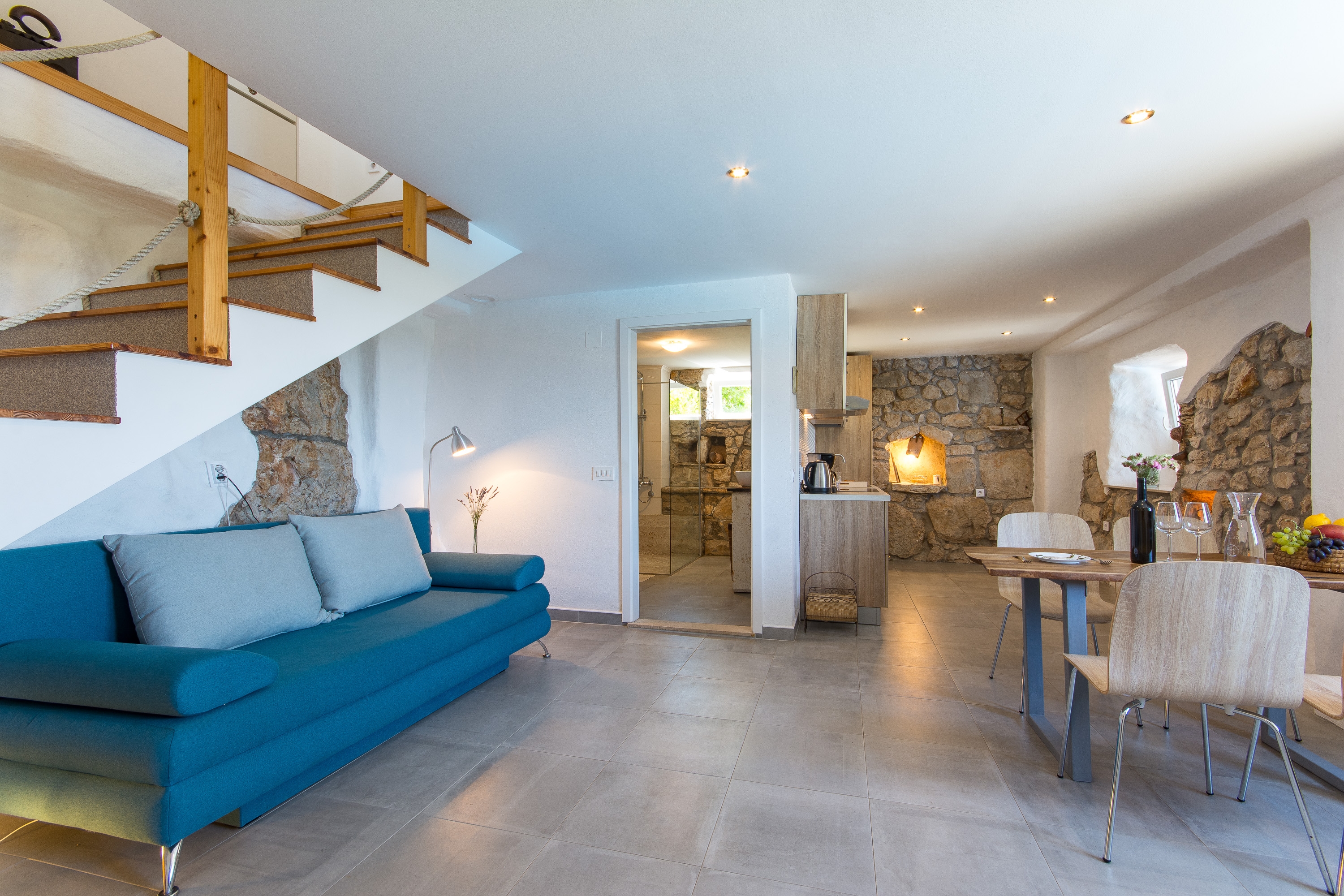 Two bedroom apartment with terrace and sea view Babino Polje, Mljet  A-a