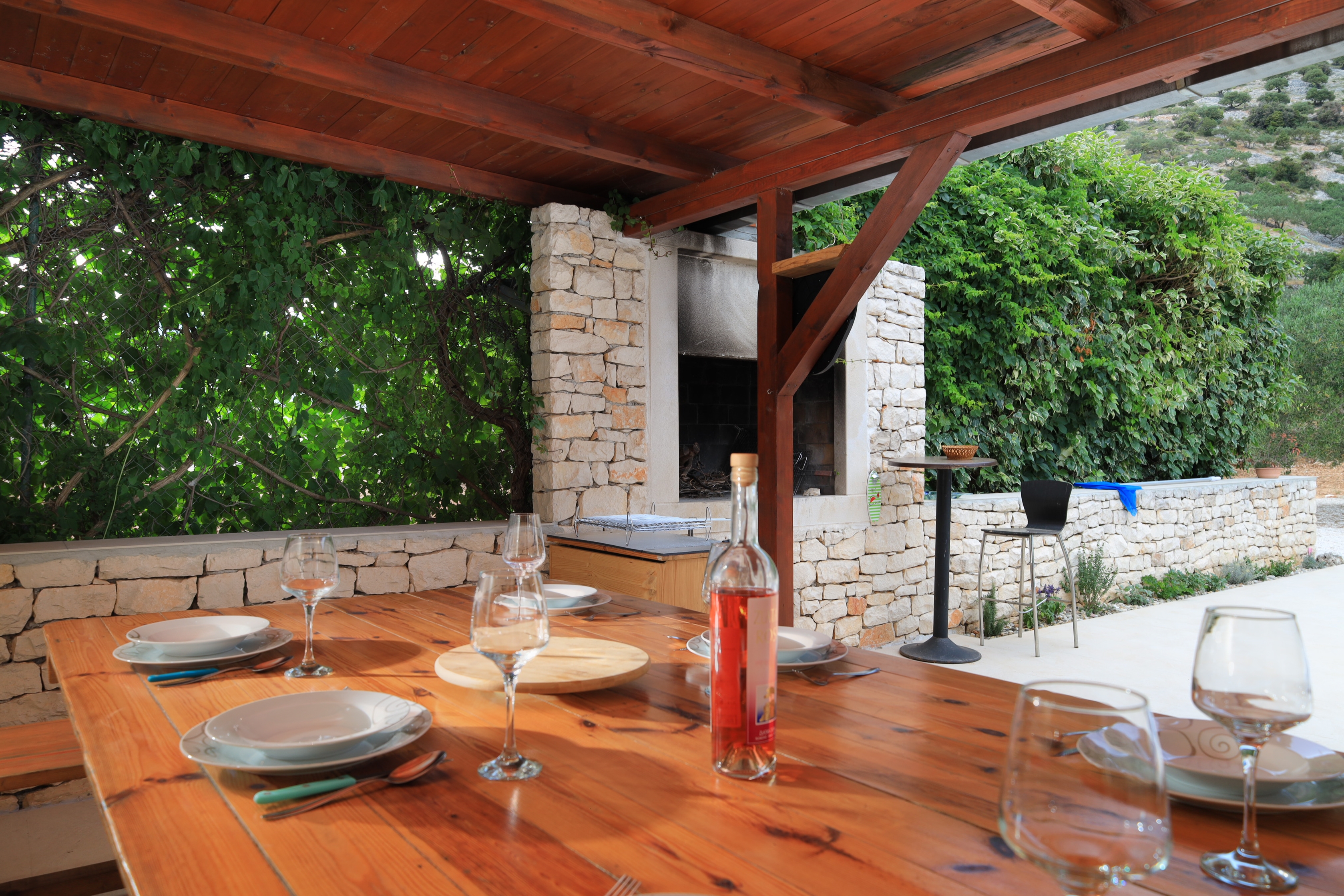 Three bedroom house with terrace Postira, Brač  K