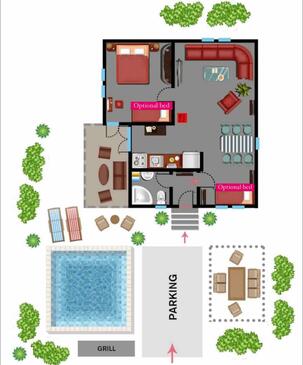 Janjina, Plan in the house, (pet friendly) and WiFi.