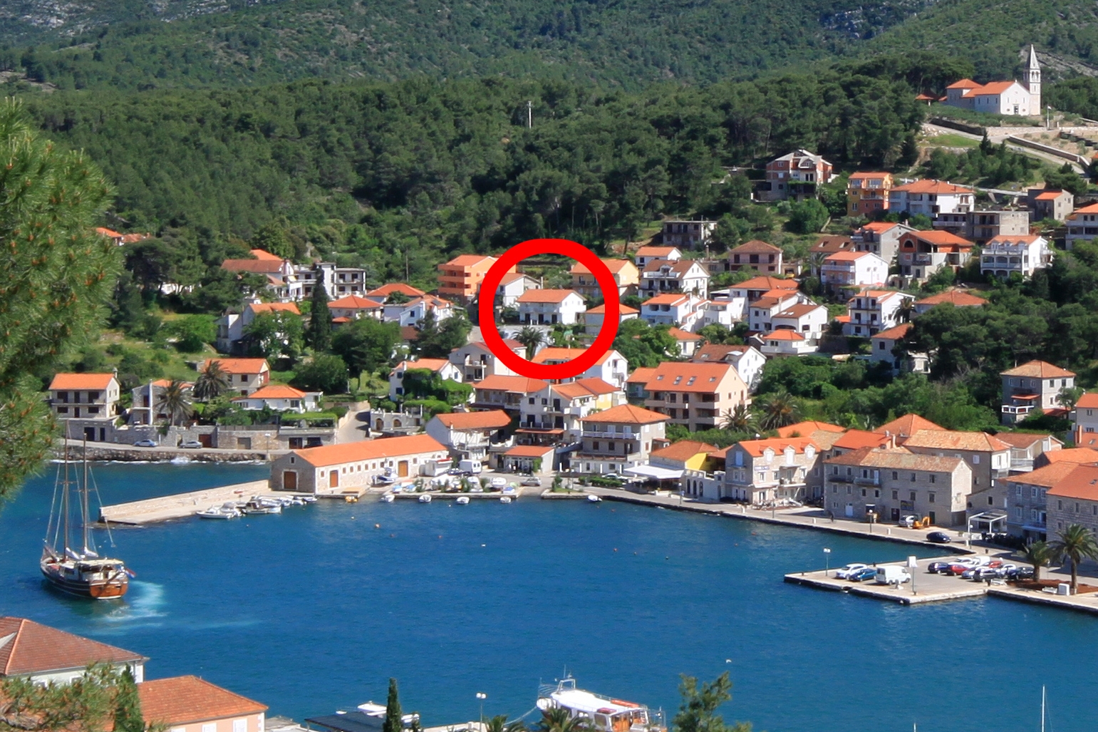 One bedroom apartment with balcony and sea view Jelsa, Hvar (A-196-e)