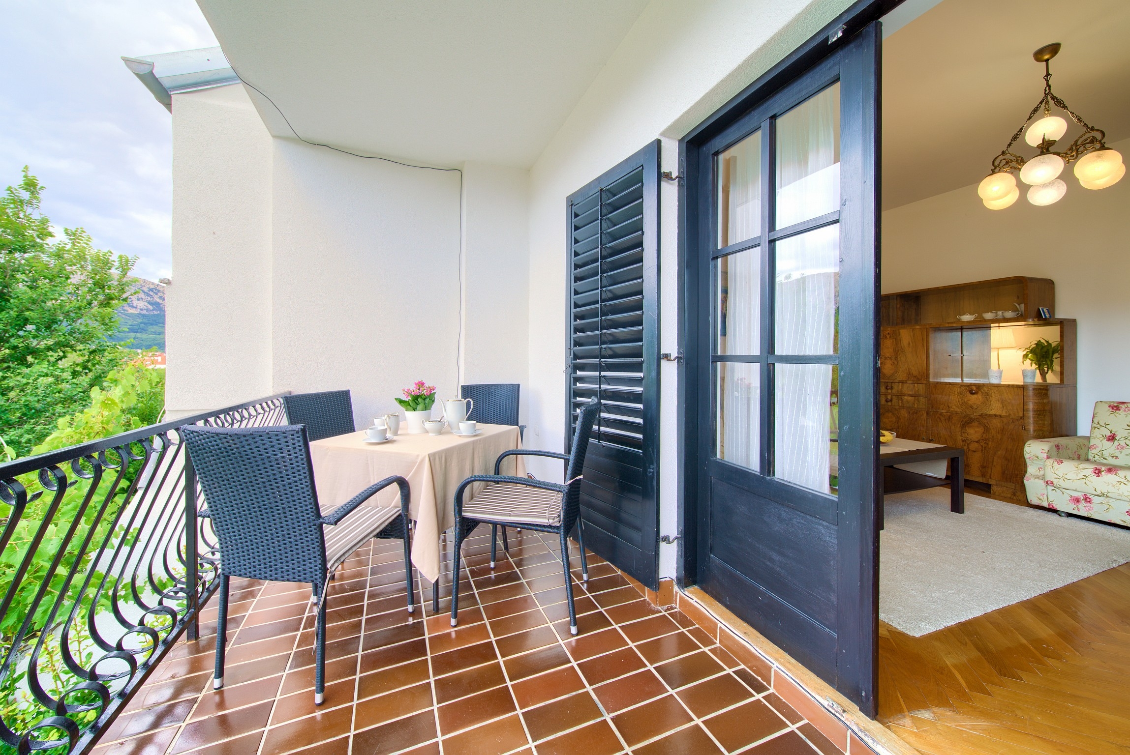 Two bedroom apartment with terrace Baška, Krk (A-19708-b)