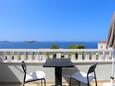 Rogoznica, Balcon dans l’hébergement en type apartment, avec la vue sur la mer et WiFi.