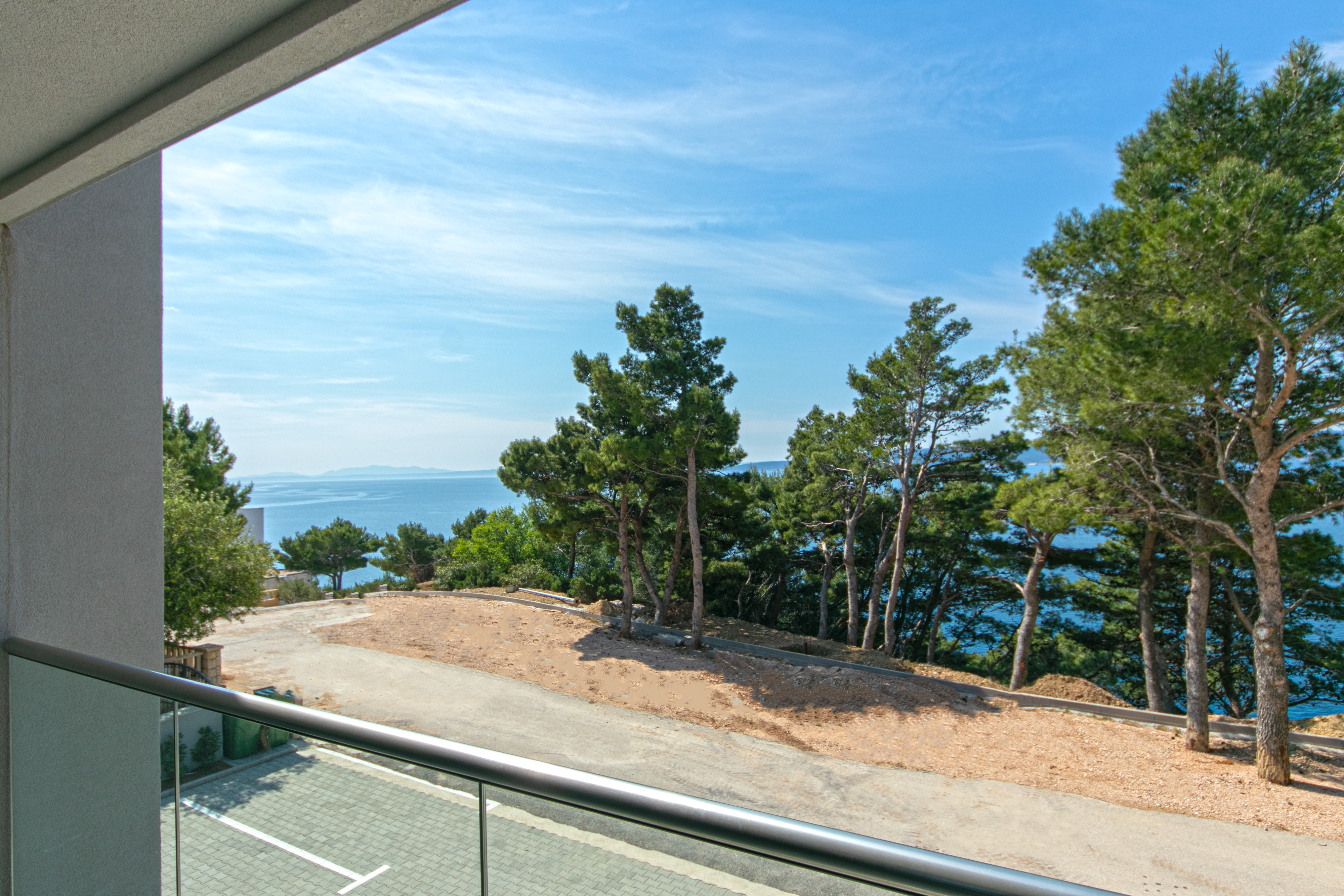 One bedroom apartment with terrace and sea view Brela, Makarska  A-c