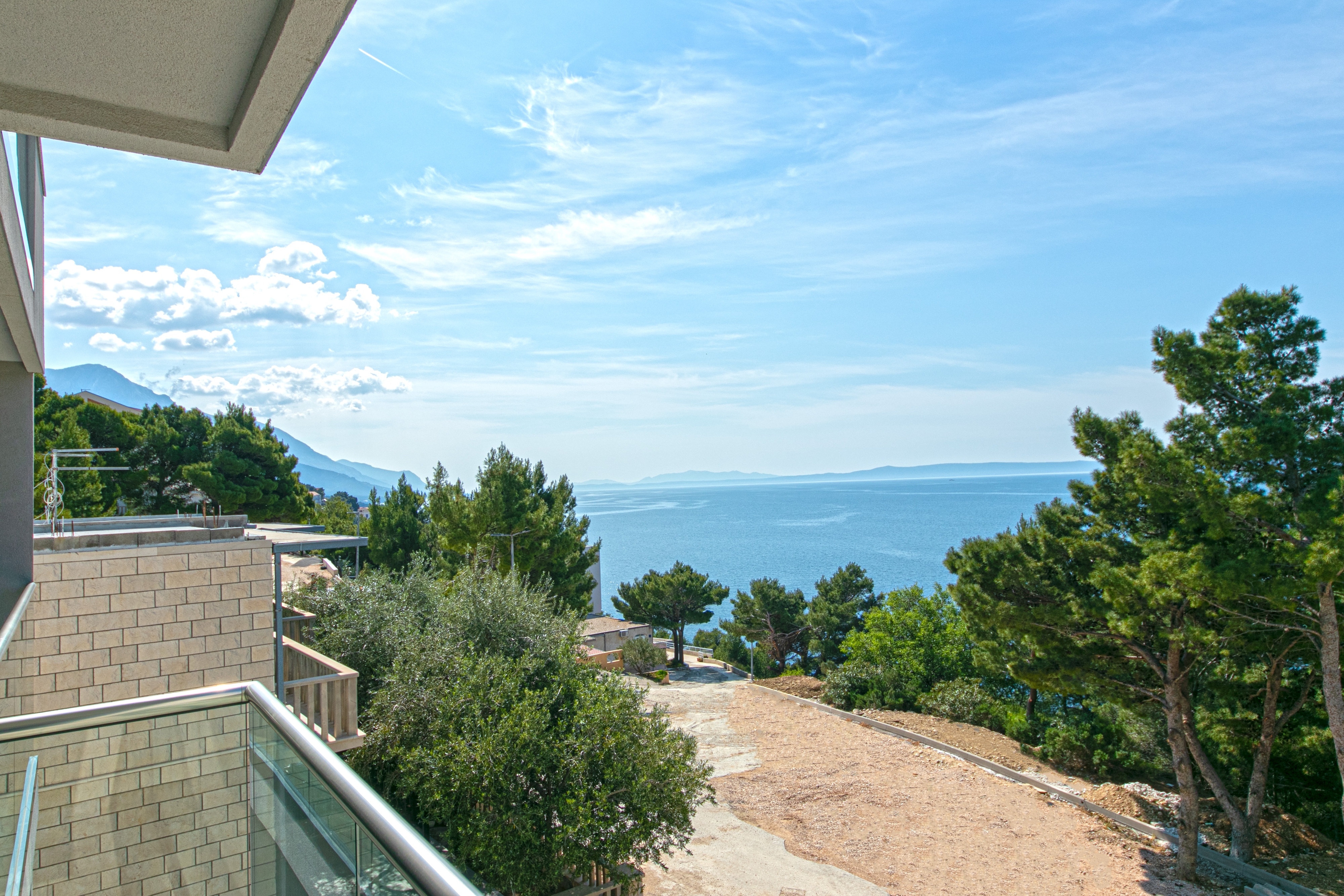 Studio flat with terrace and sea view Brela, Makarska  AS-b