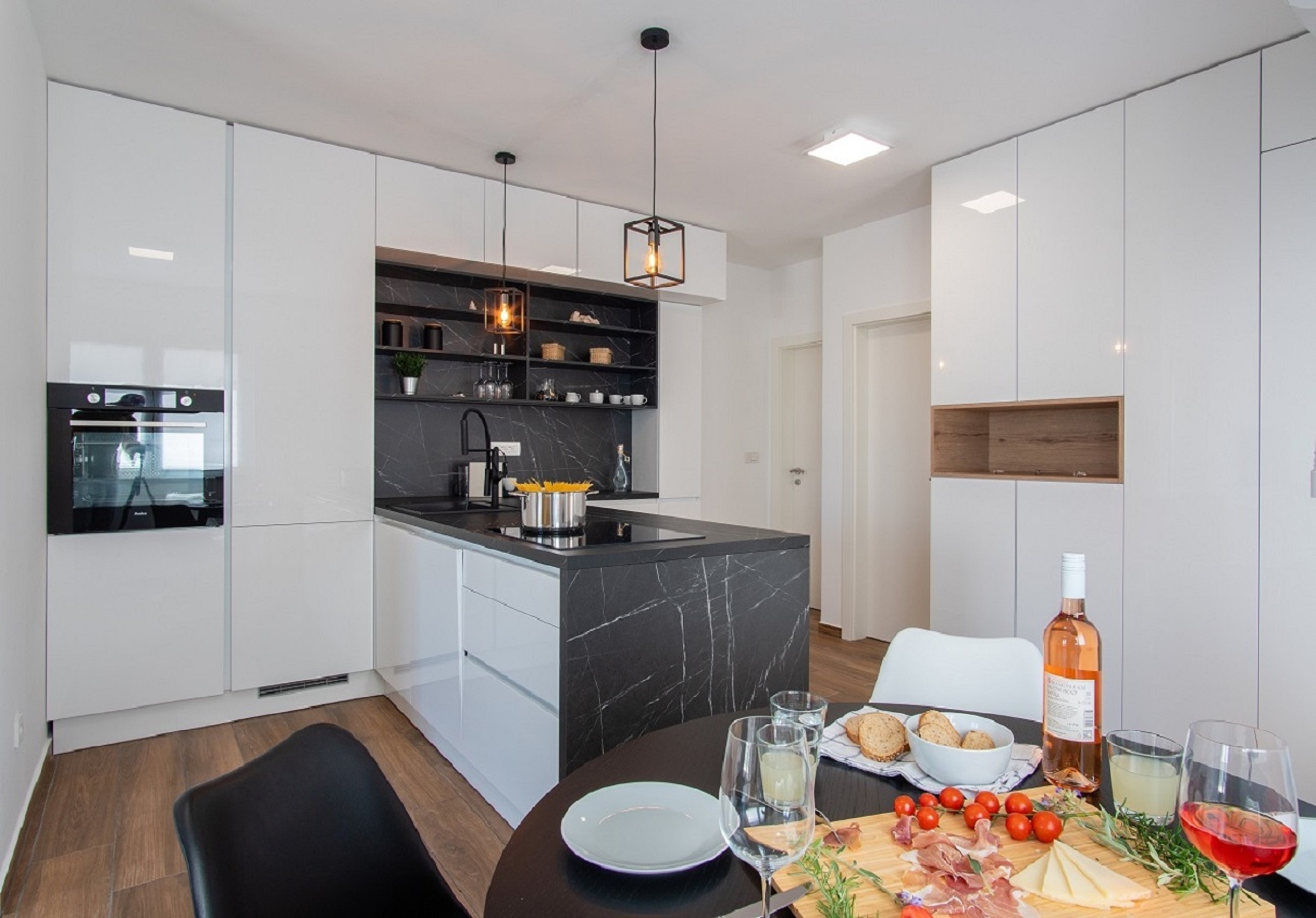 Two bedroom apartment with balcony and sea view Šimuni, Pag  A-a