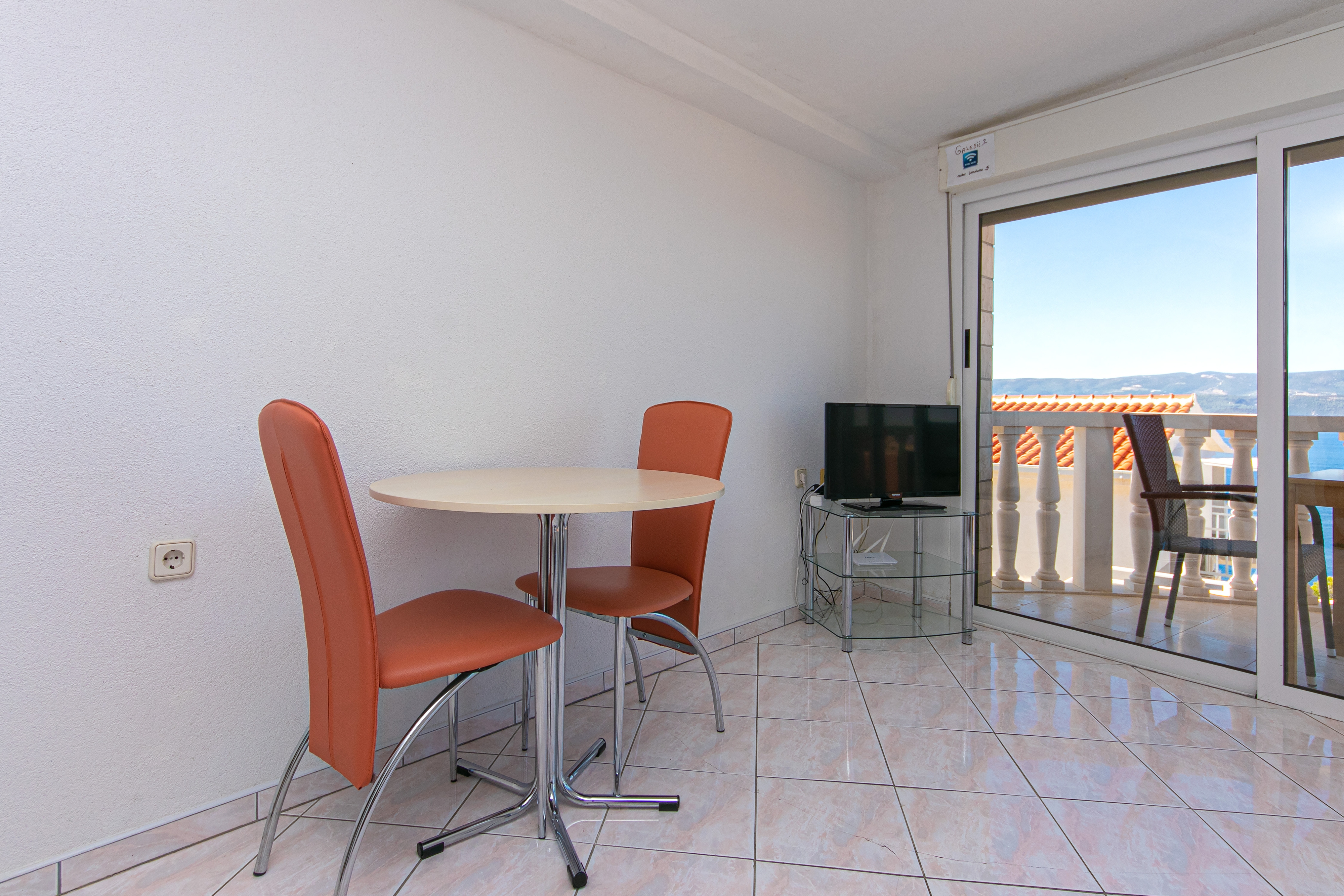 Studio flat with terrace and sea view Stanići, Omiš (AS-19941-a)