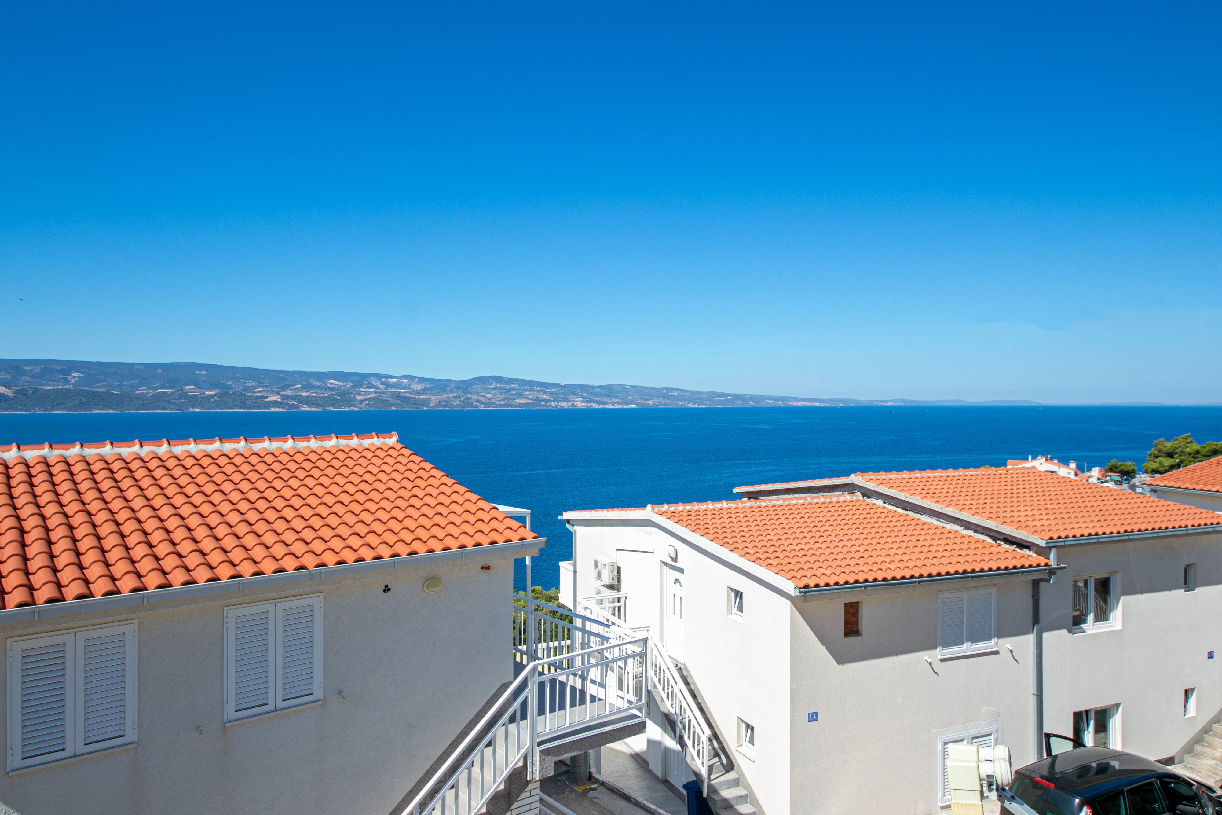 Studio flat with terrace and sea view Stanići, Omiš  AS-b