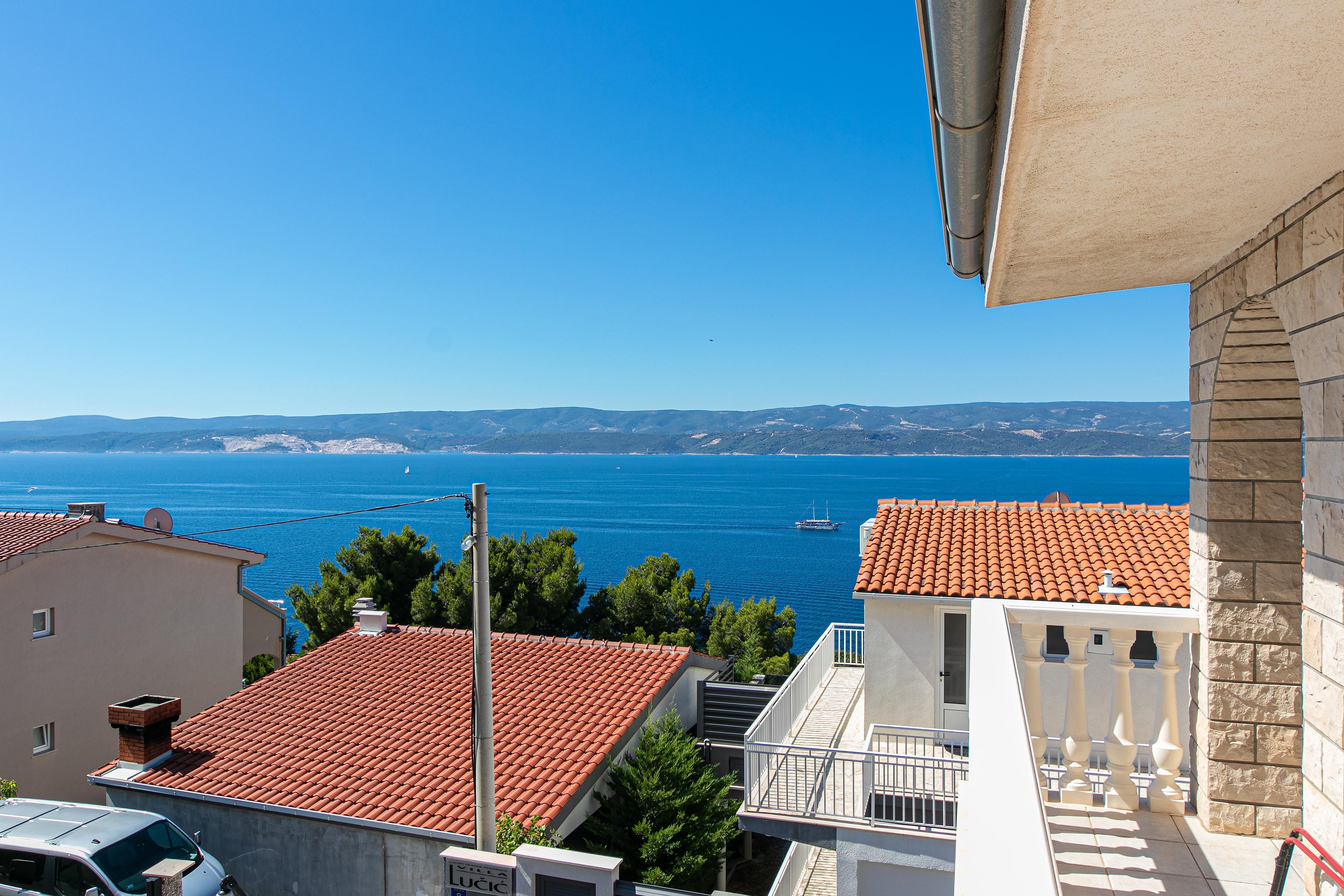 Studio flat with terrace and sea view Stanići, Omiš  AS-c