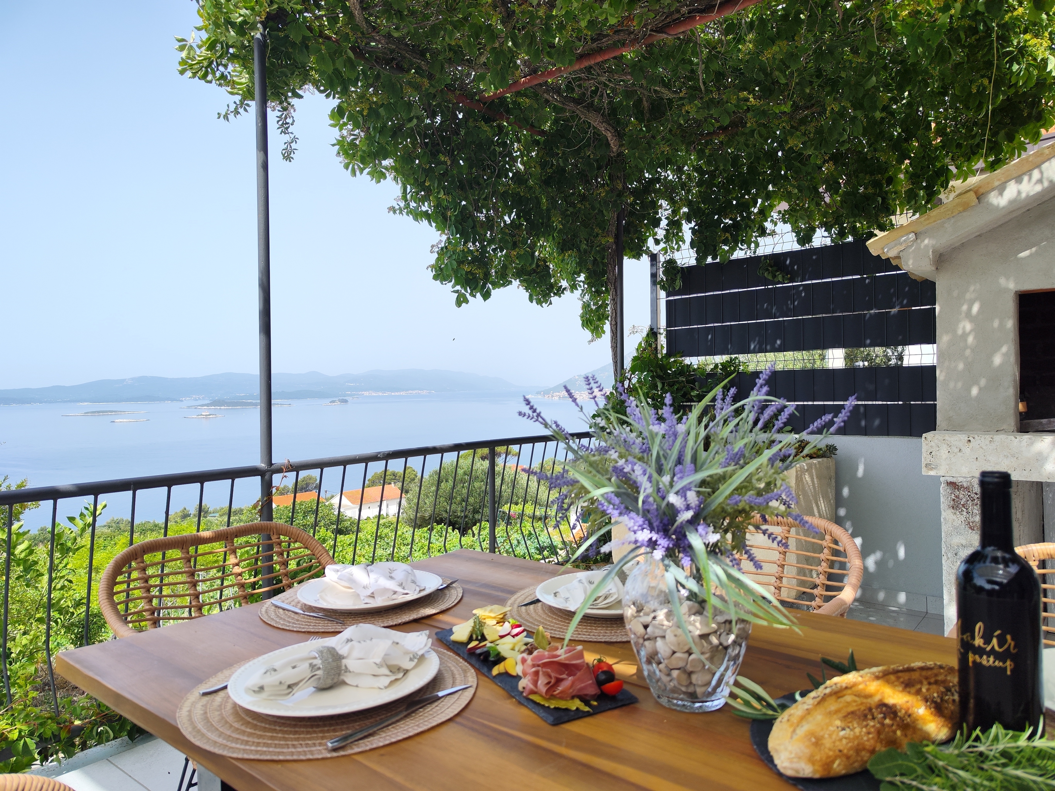 Two bedroom house with terrace and sea view Postup, Pelješac  K