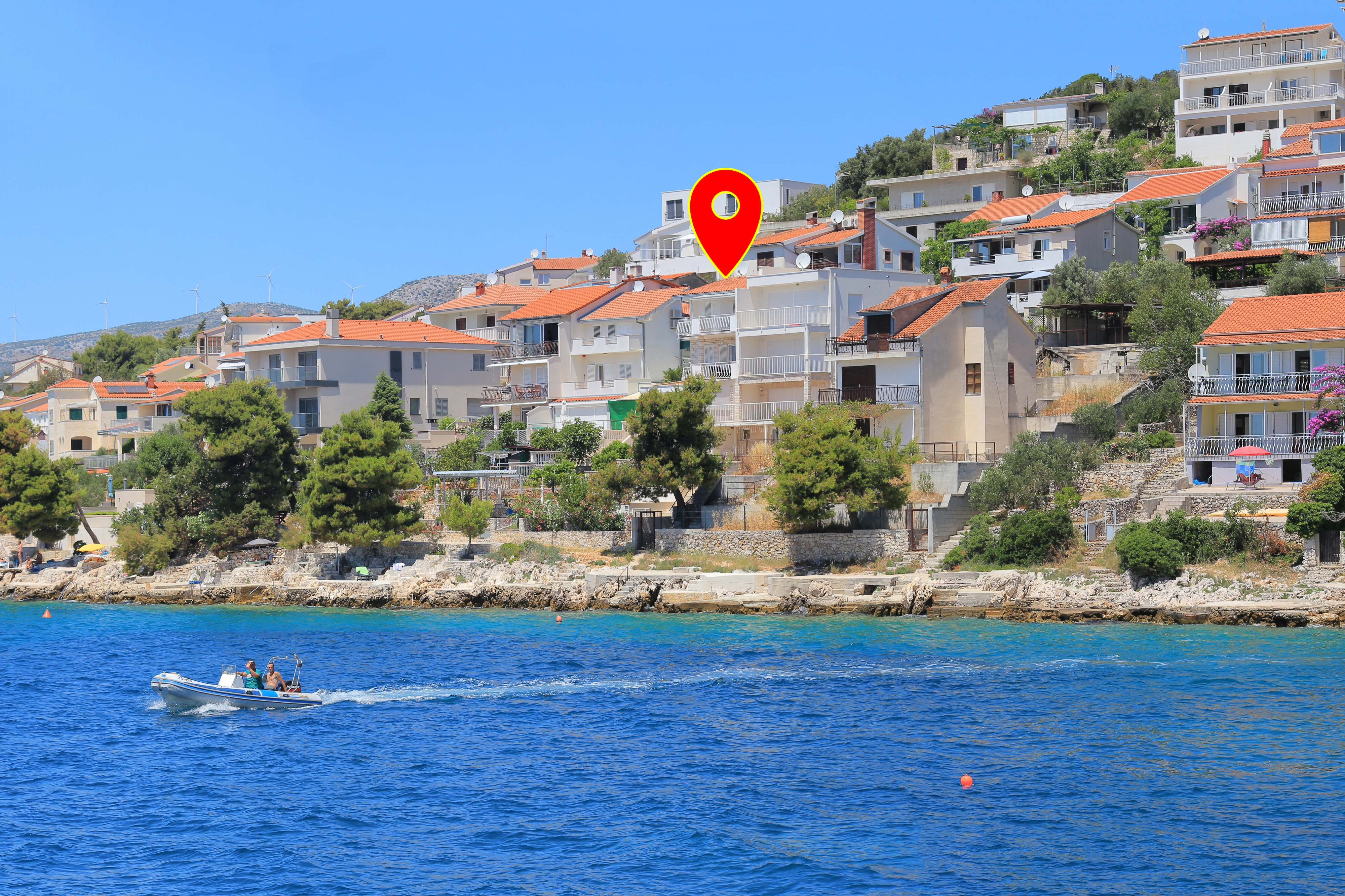 Dvosobni apartman uz plažu Okrug Donji, Čiovo  A-b