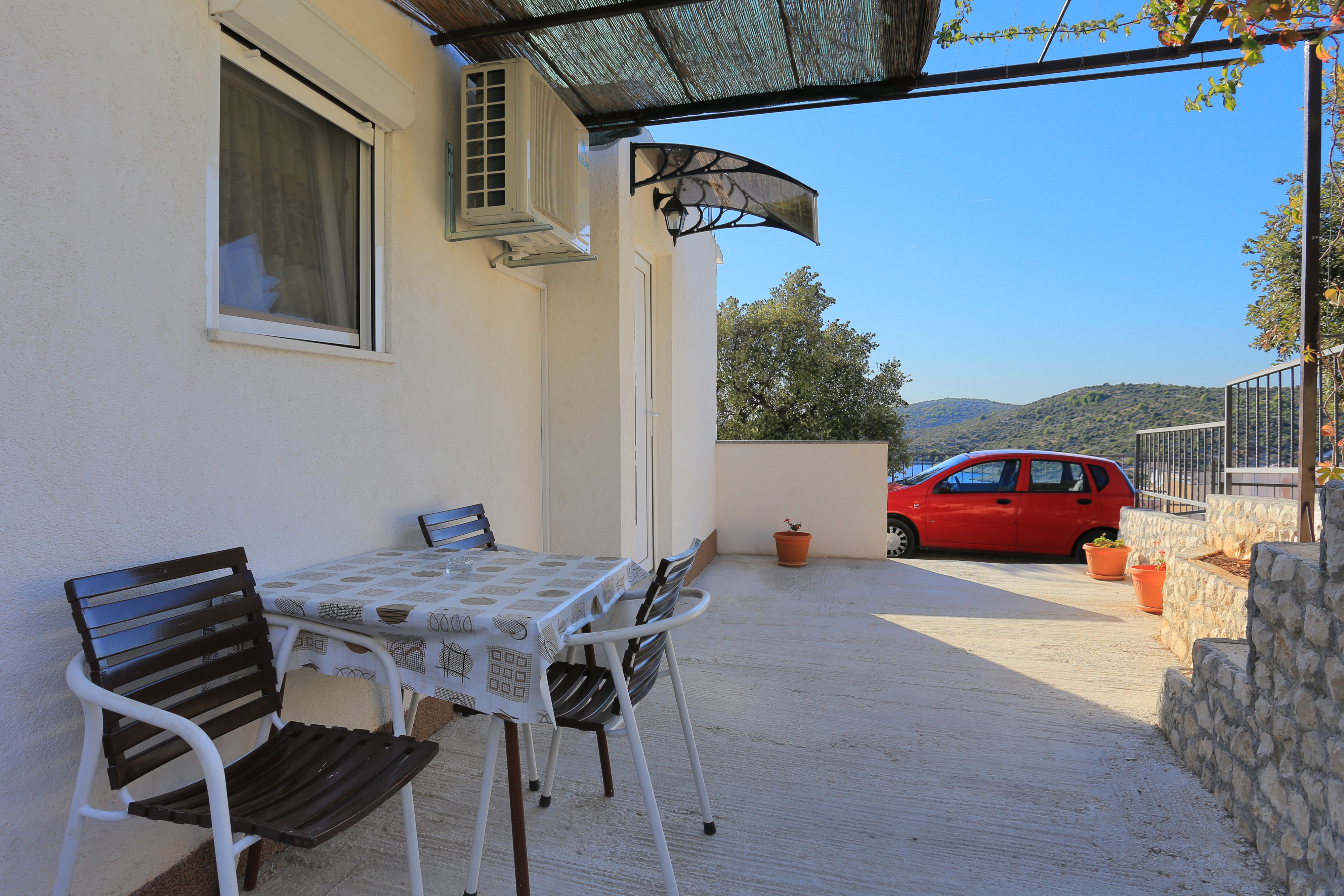 Three bedroom apartment with terrace and sea view Kanica, Rogoznica  A-c