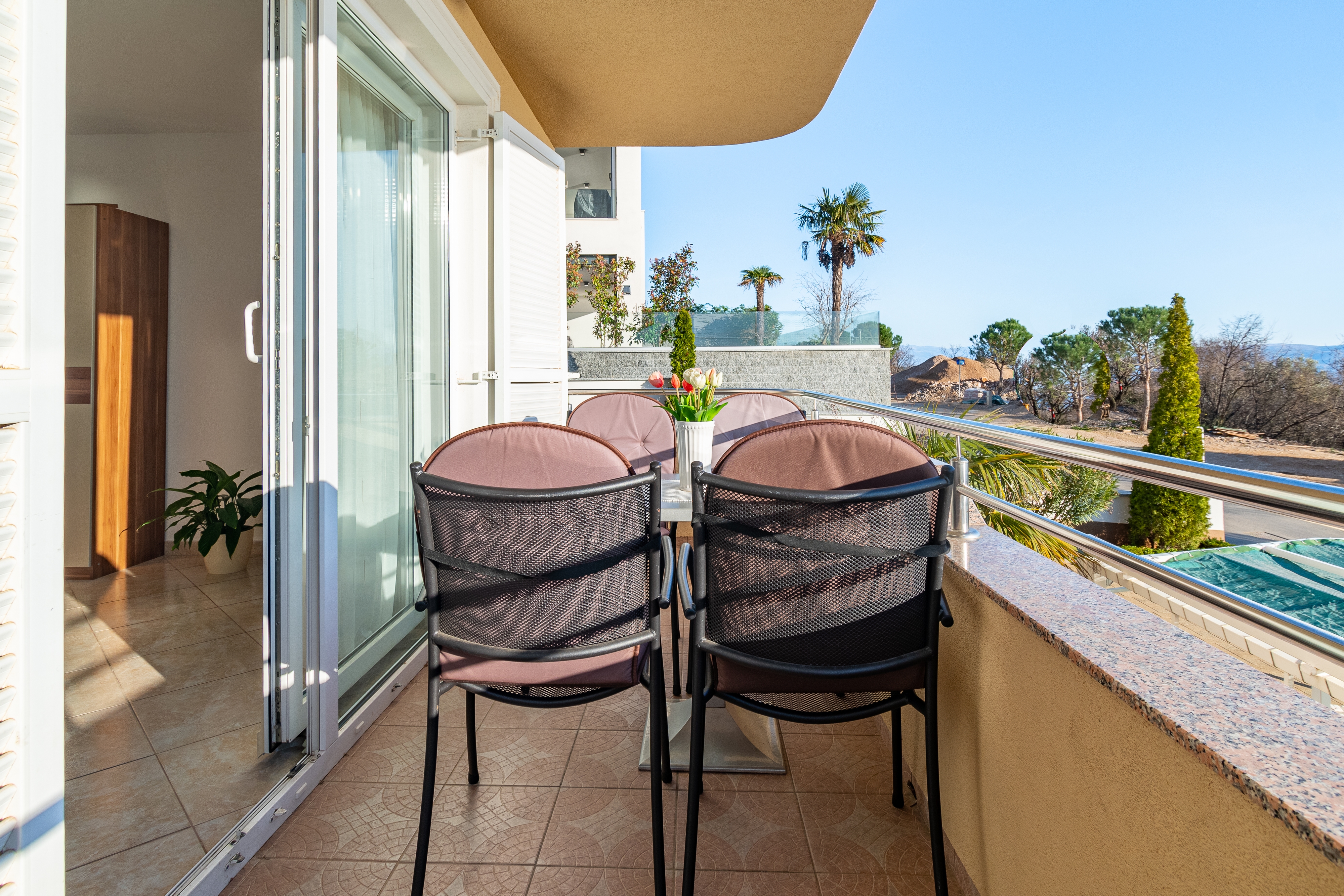 Two bedroom apartment with balcony and sea view Dramalj, Crikvenica  A-c