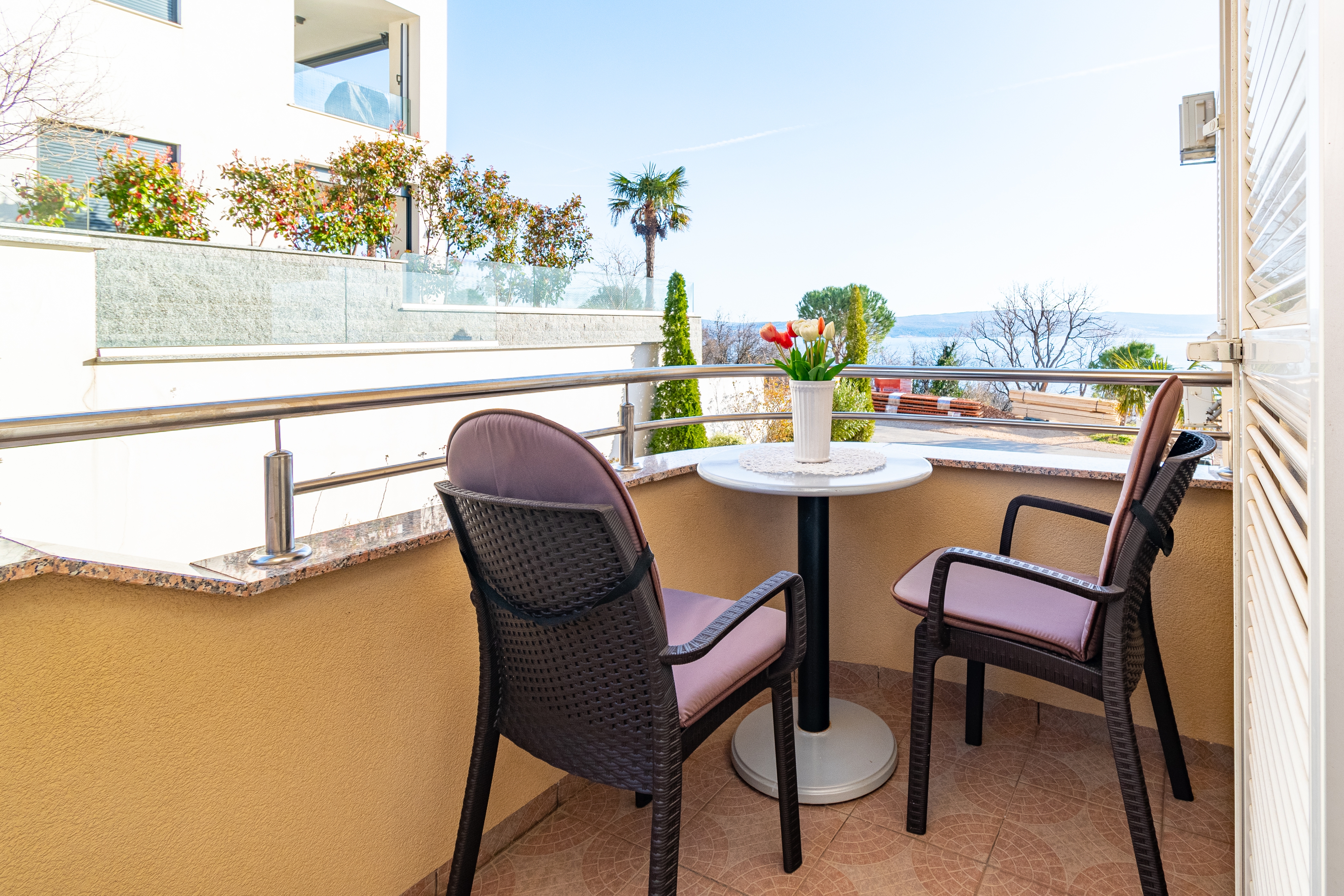 Studio flat with balcony and sea view Dramalj, Crikvenica (AS-19997-a)