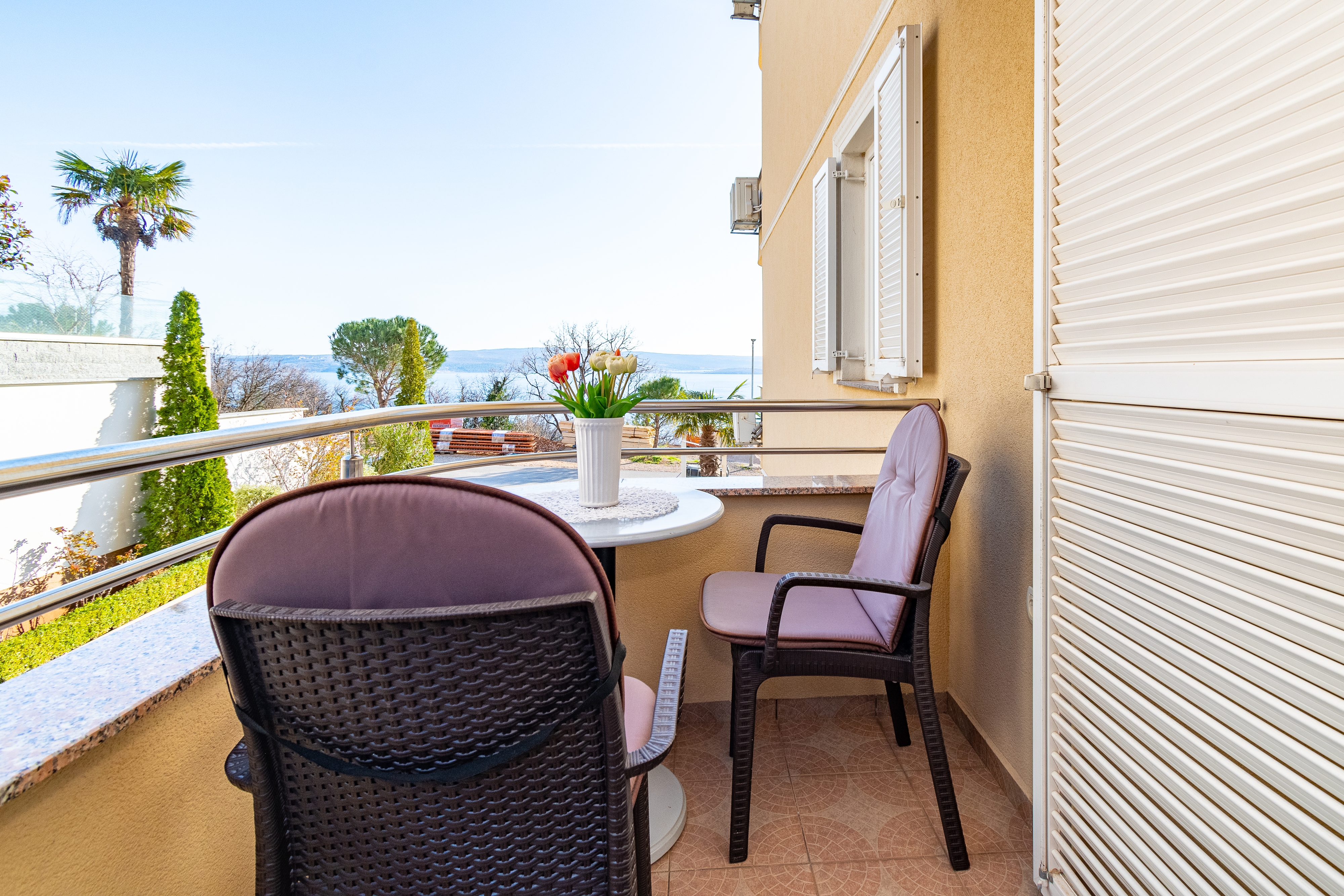Studio flat with balcony and sea view Dramalj, Crikvenica  AS-a
