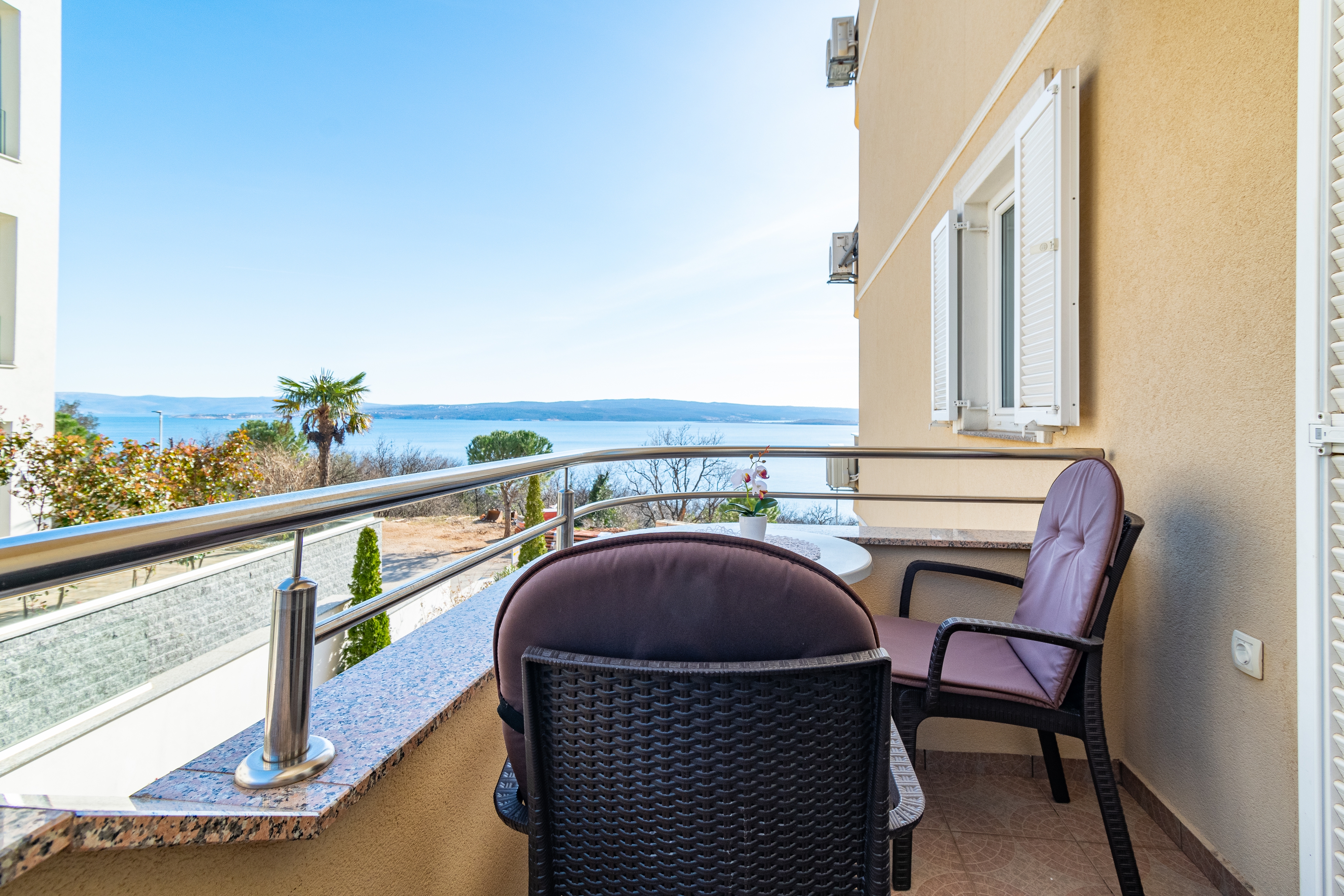 Studio flat with balcony and sea view Dramalj, Crikvenica  AS-c