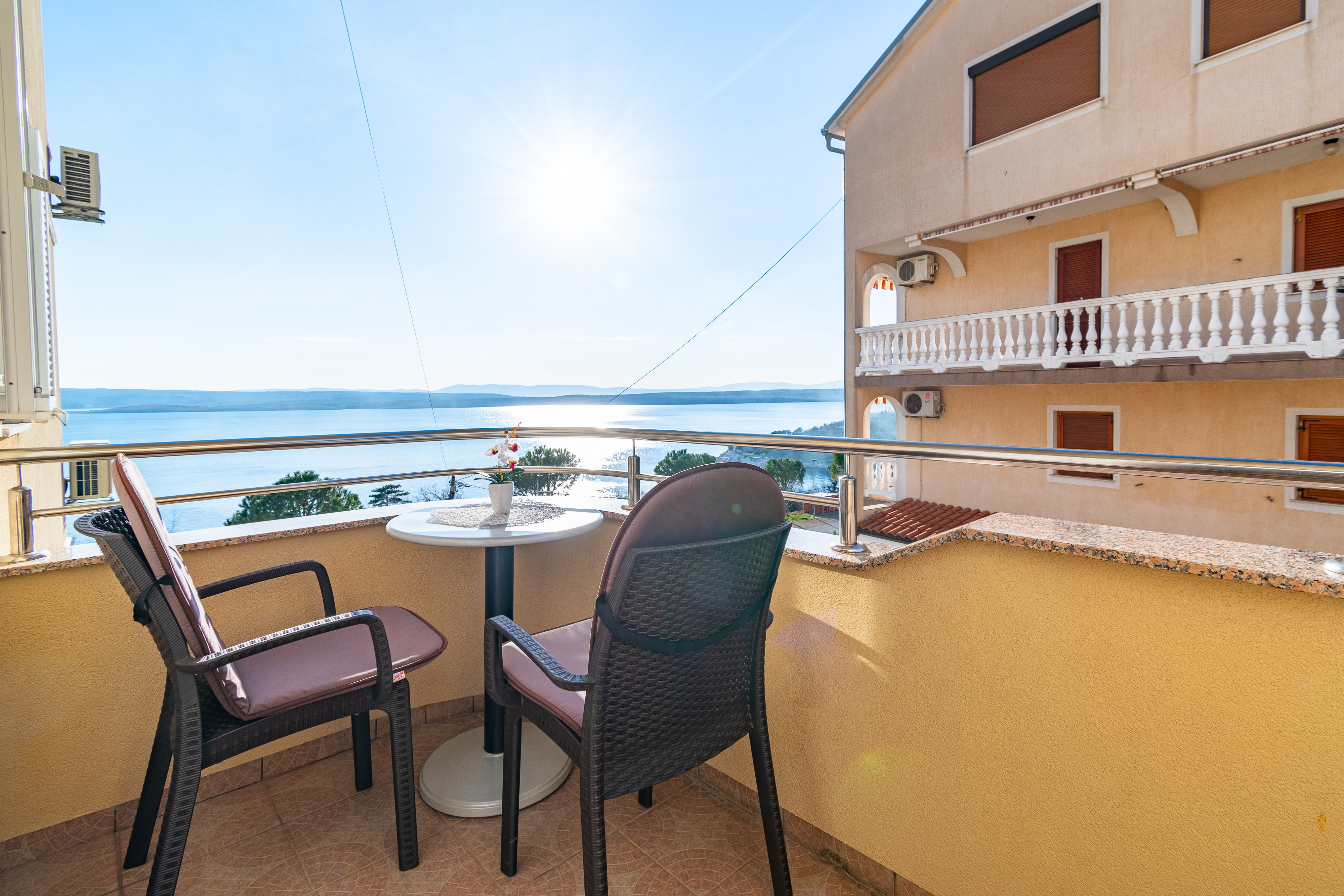 Studio flat with balcony and sea view Dramalj, Crikvenica  AS-d