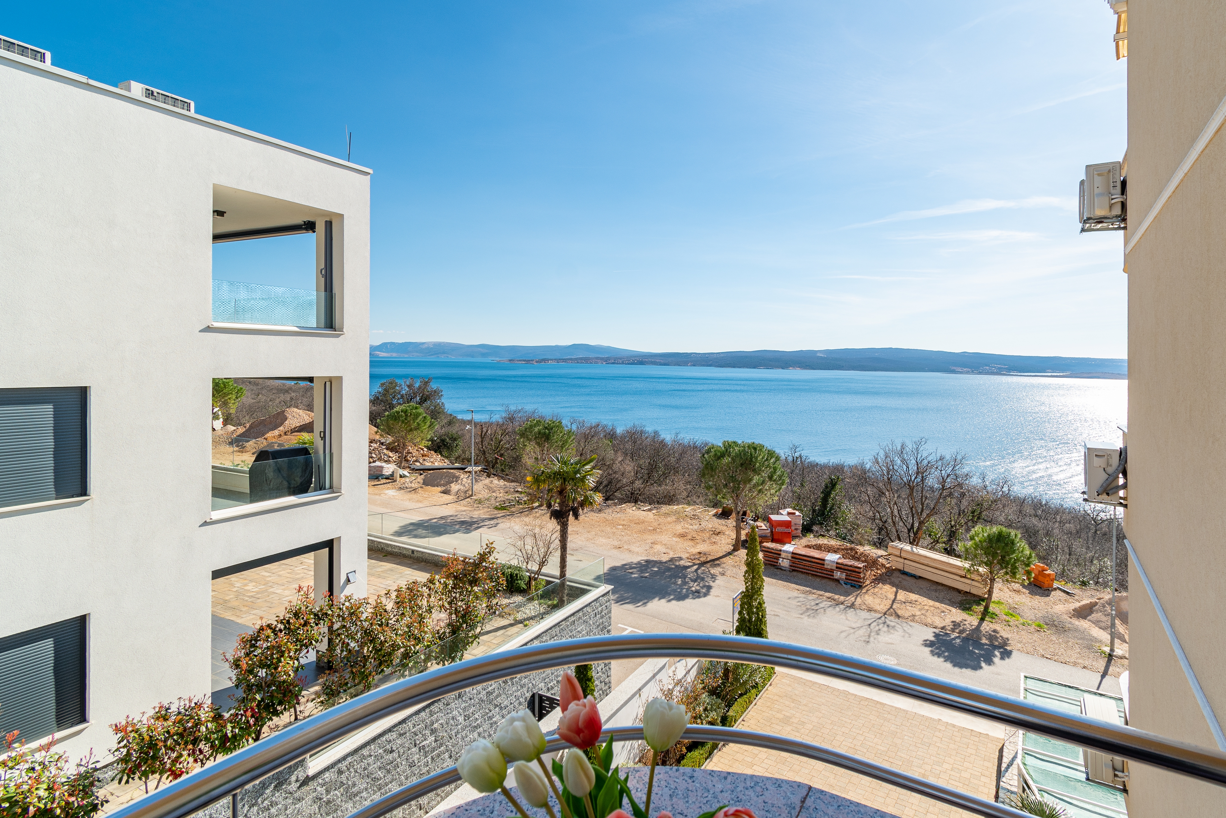 Studio flat with balcony and sea view Dramalj, Crikvenica  AS-e