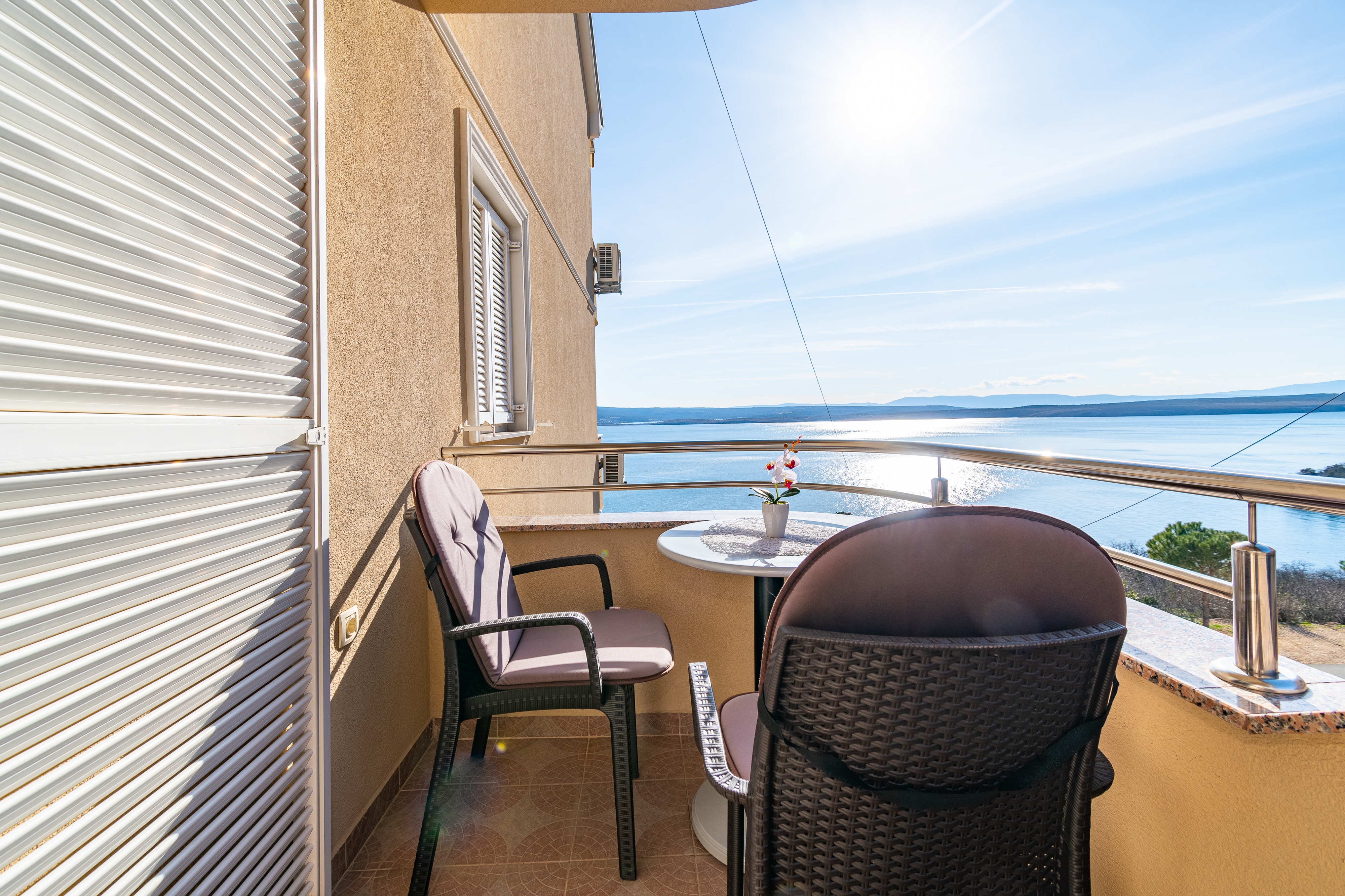 Studio flat with balcony and sea view Dramalj, Crikvenica  AS-f