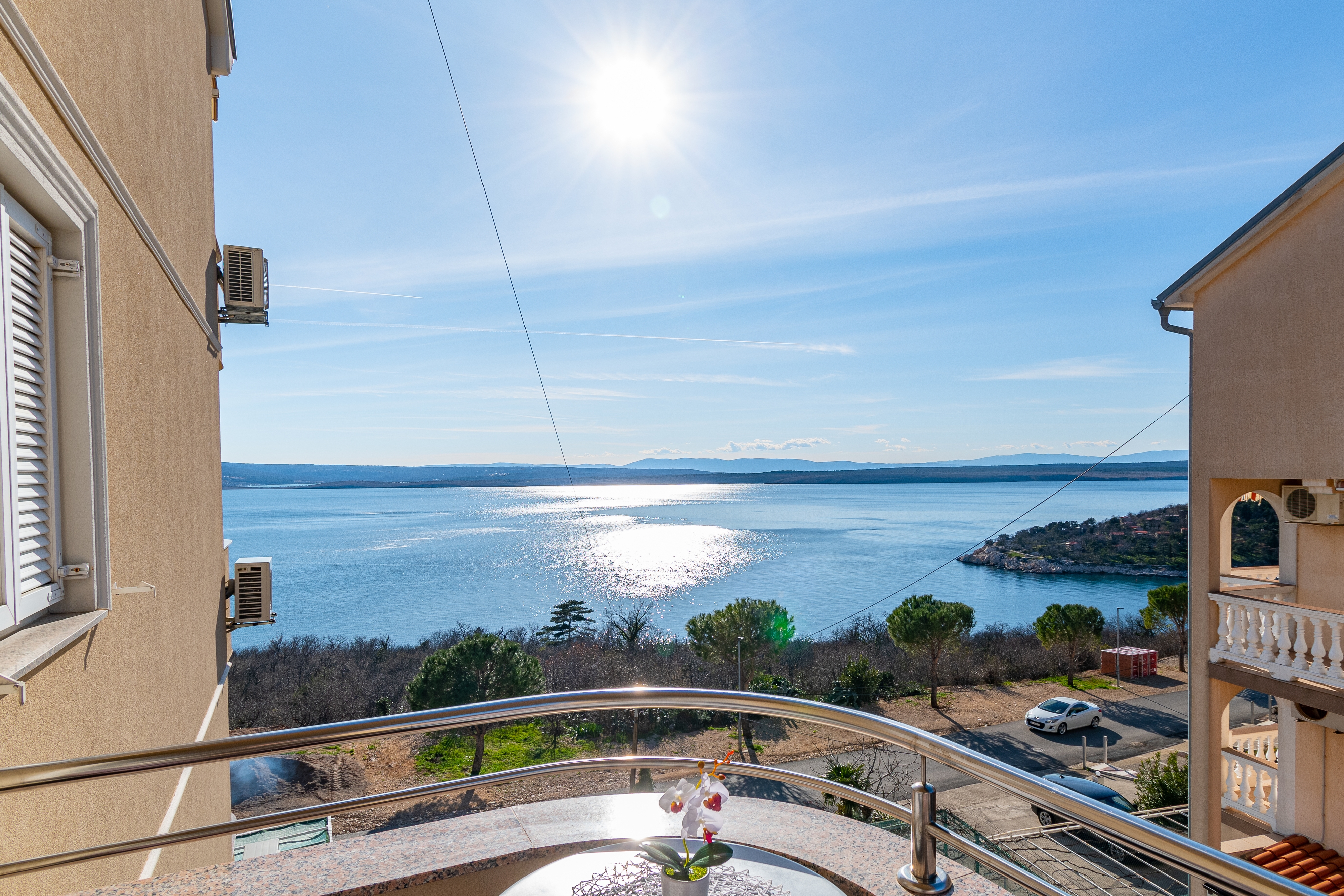Studio flat with balcony and sea view Dramalj, Crikvenica  AS-f